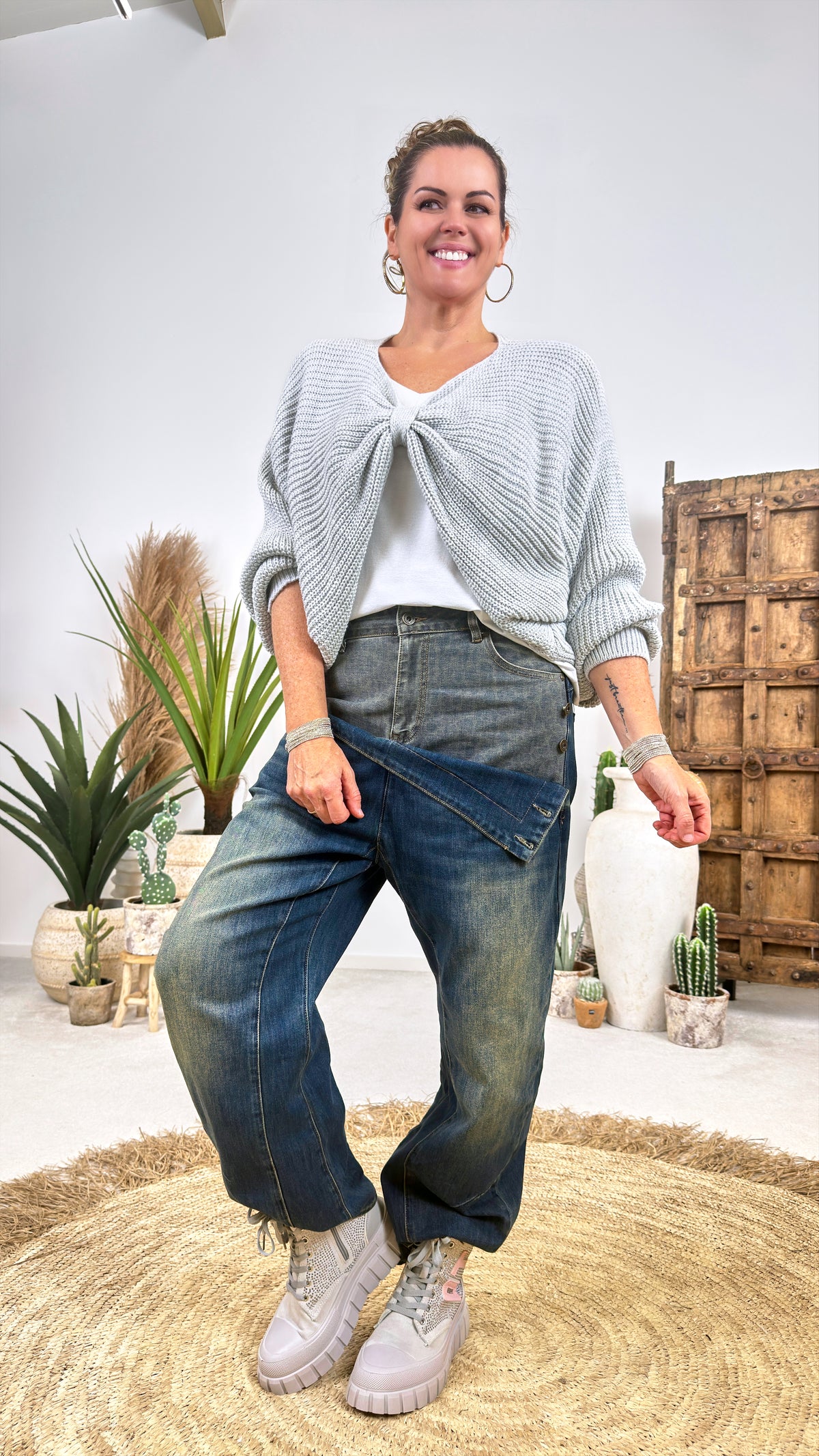 Strickshirt Autumn Layer *Hellgrau*