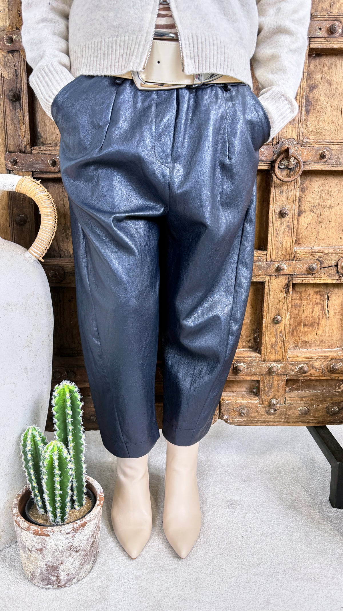 Hose Satin Luxe *Dunkelblau*