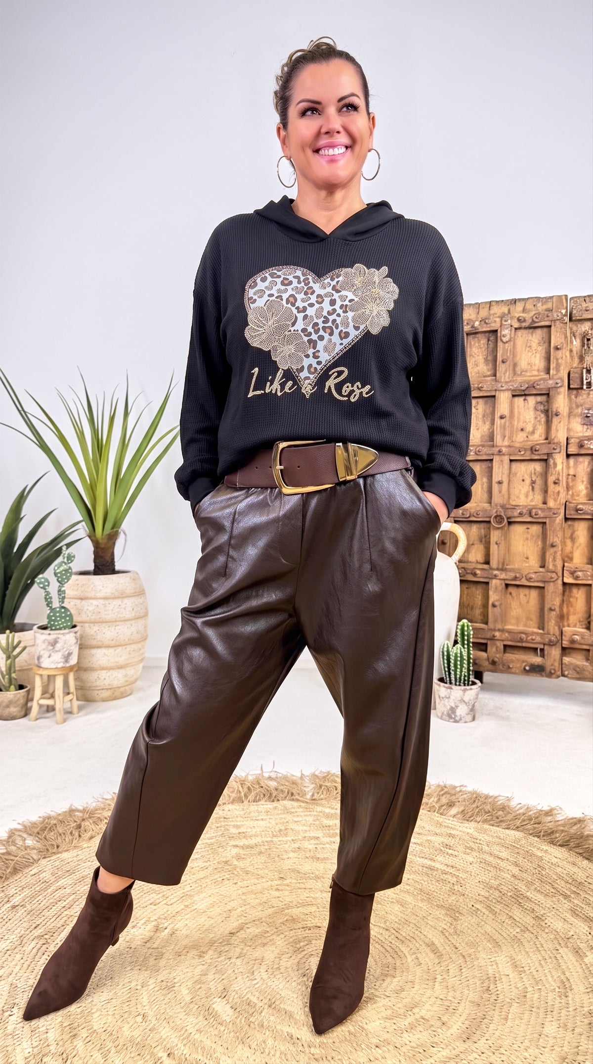 Dünner Hoodie Savannah Pulse *Schwarz*