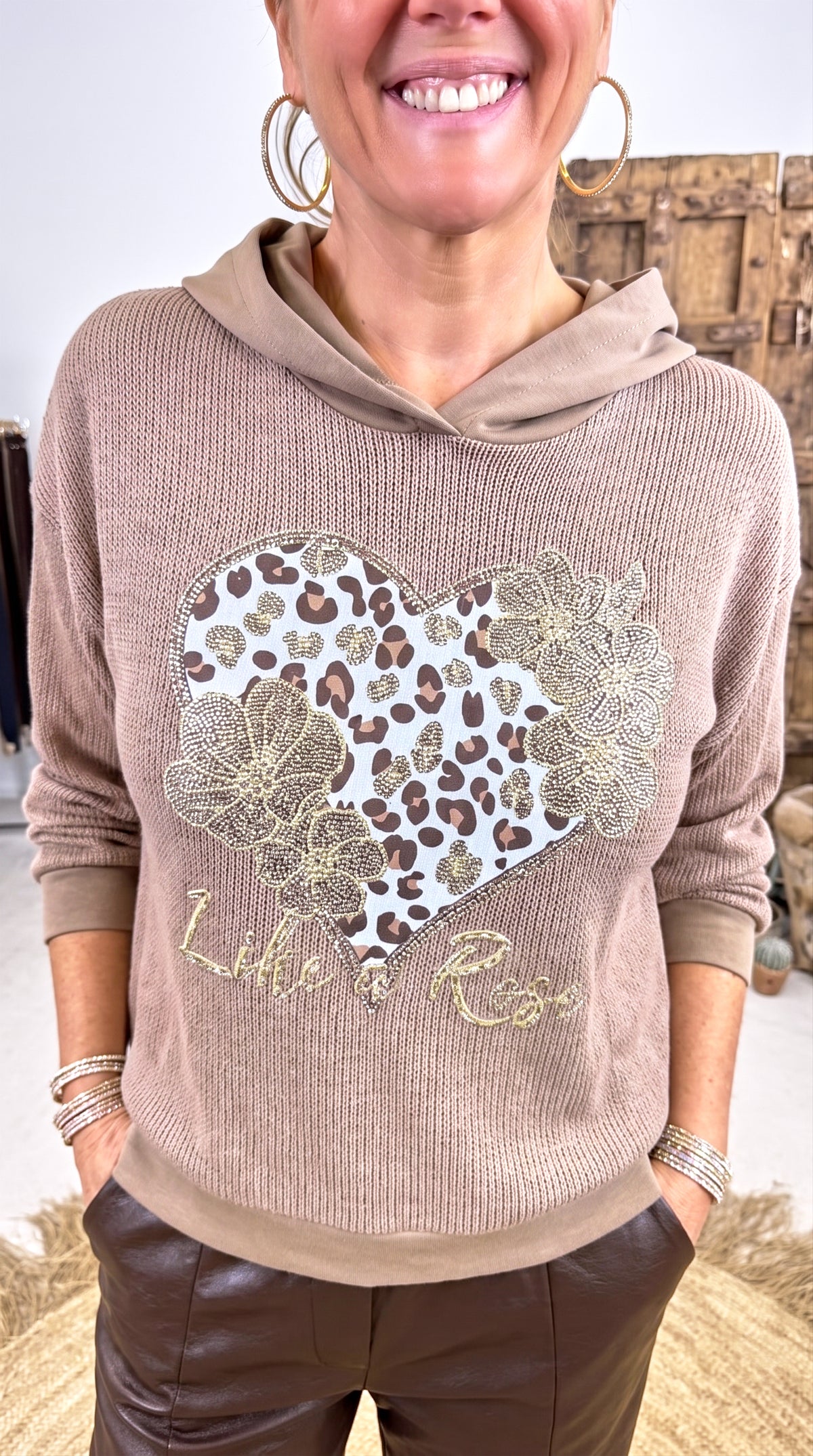 Dünner Hoodie Savannah Pulse *Taupe*
