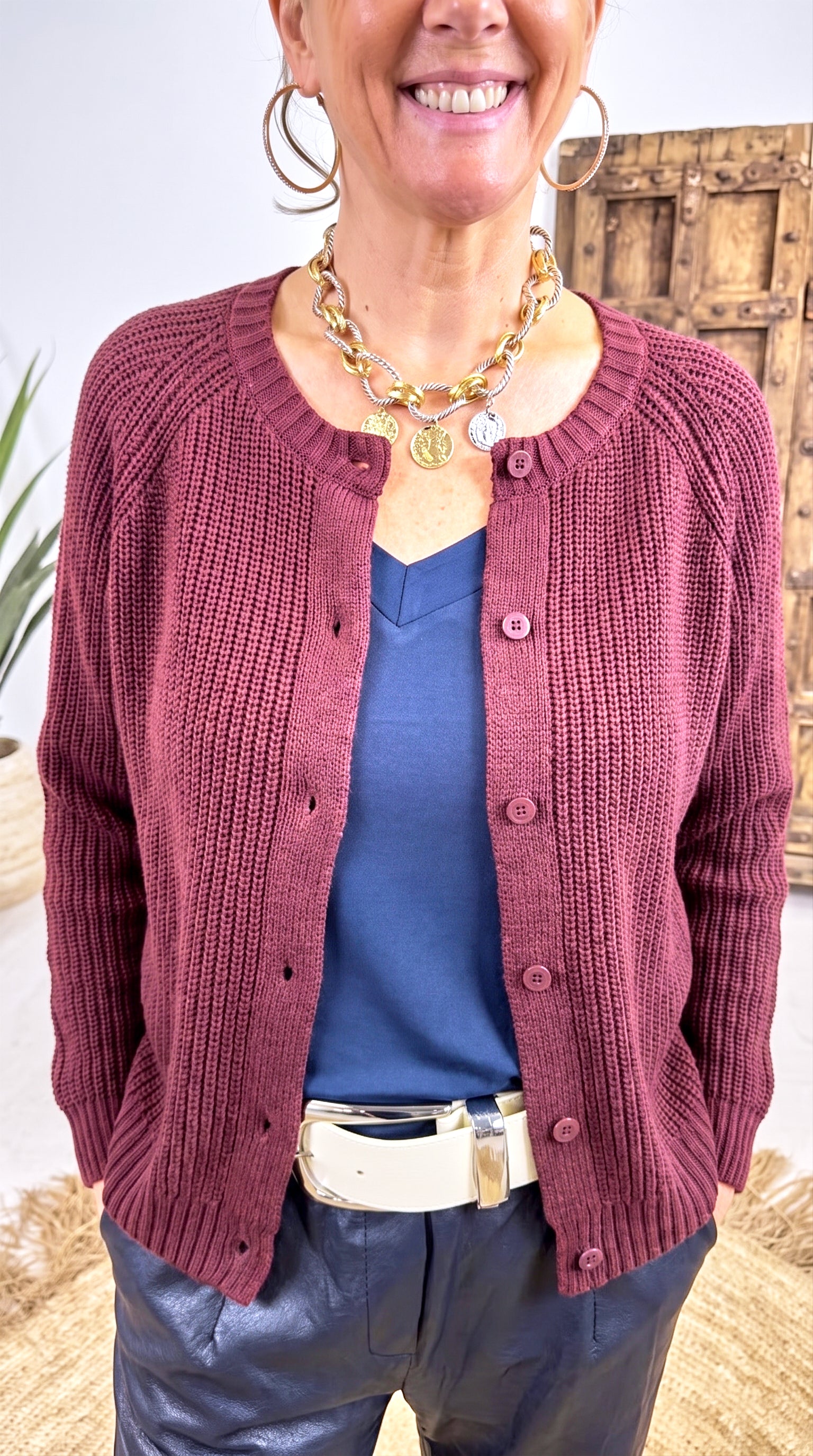 Strickjacke Larghetto *Bordeaux*