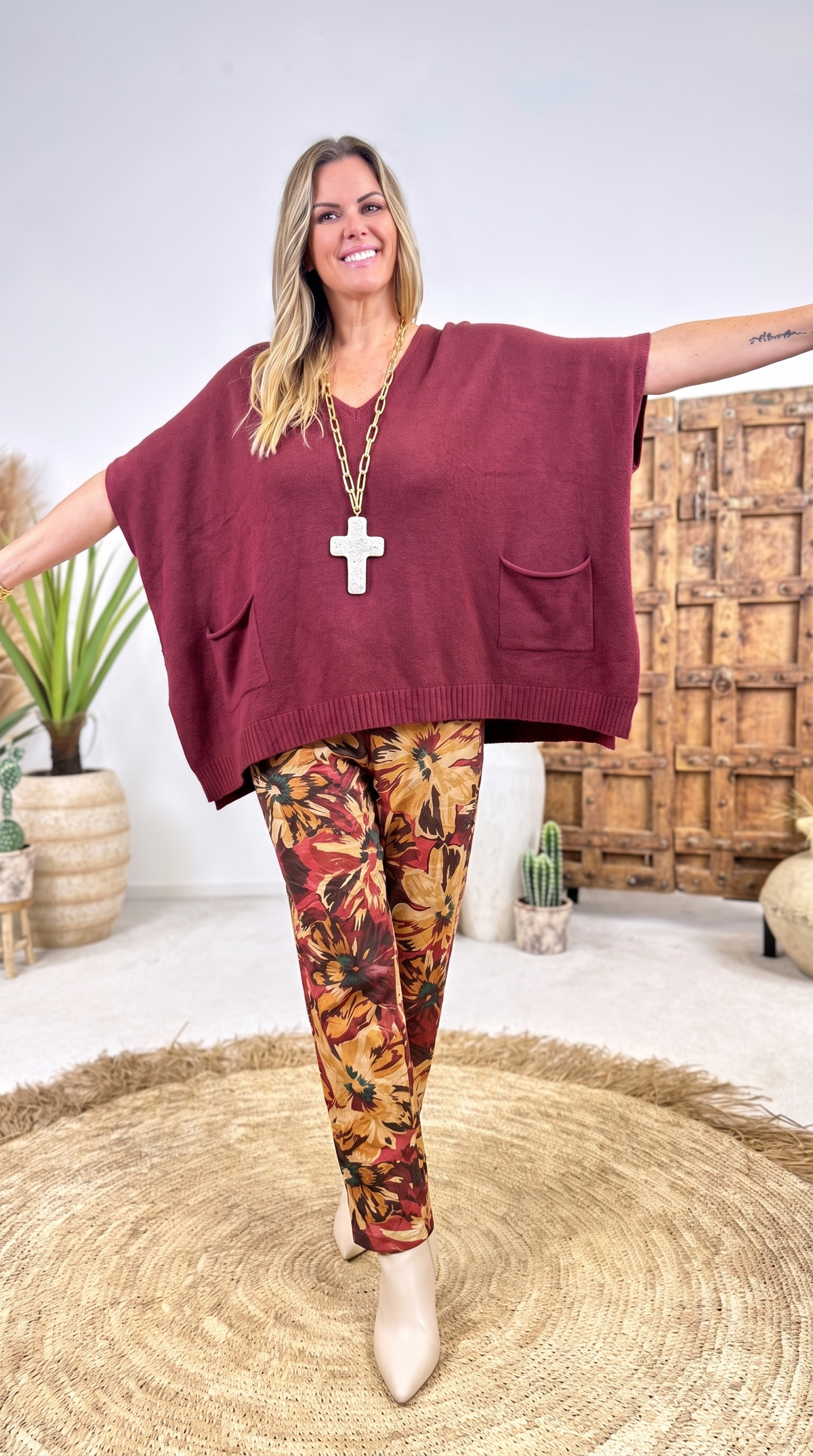 Oversized-Pullunder Nara Dusk *Bordeaux*