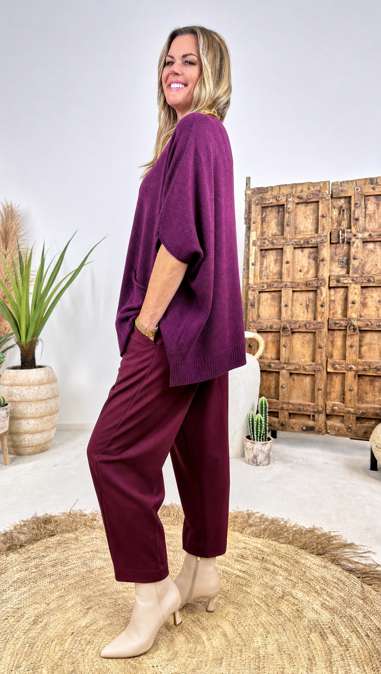 Oversized-Pullunder Nara Dusk *Beere*