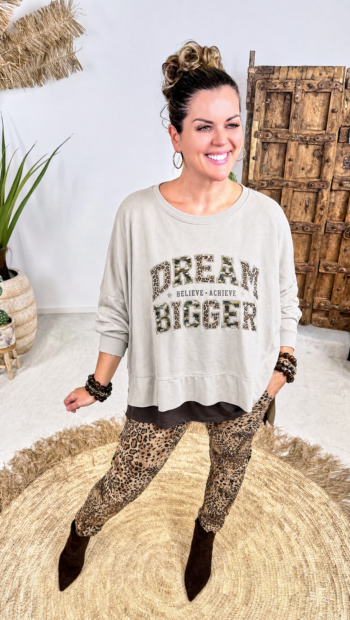 Sweatshirt Dream Bigger *Beige*