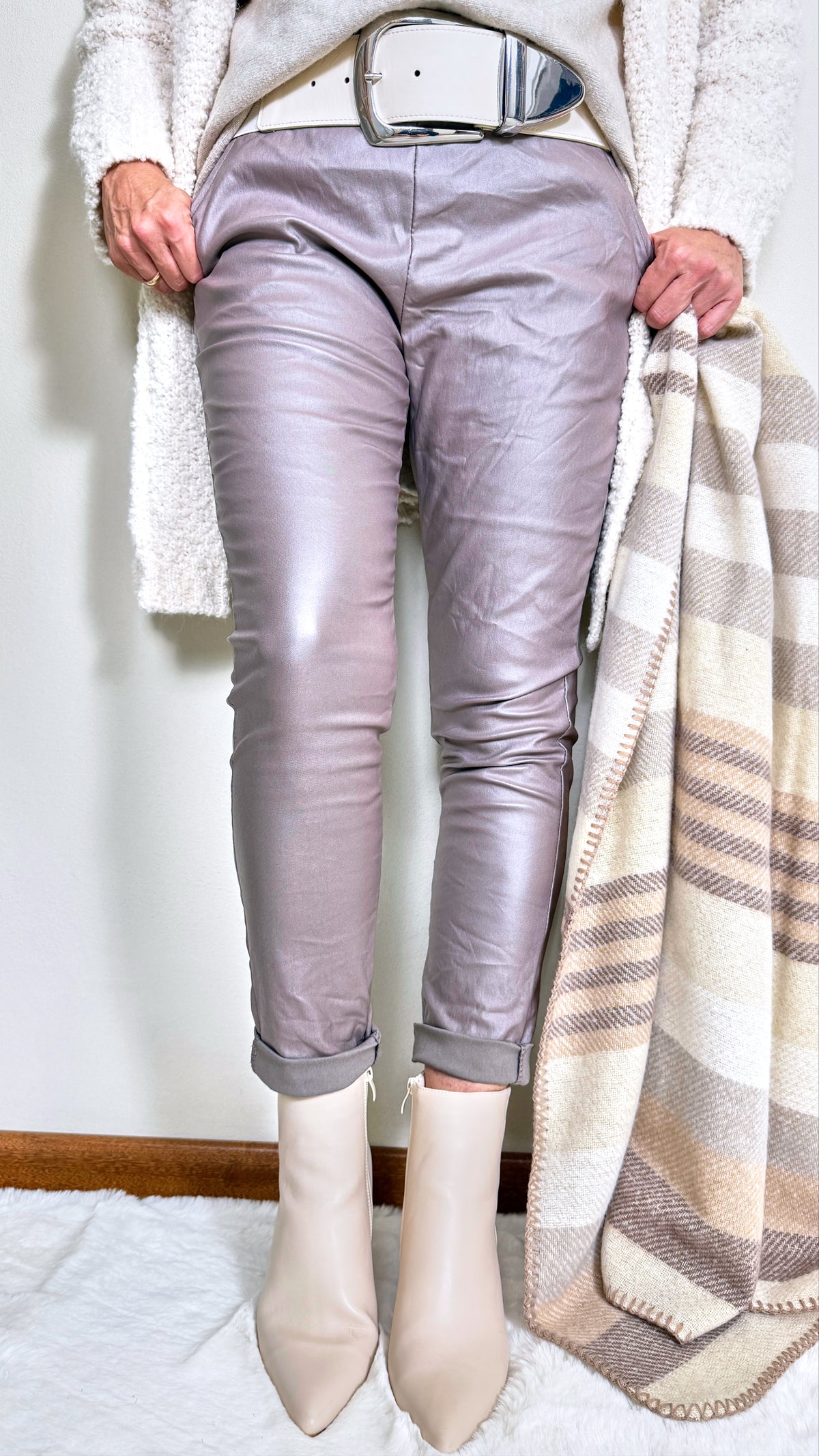 Jogpants Leather Classic *Taupe*