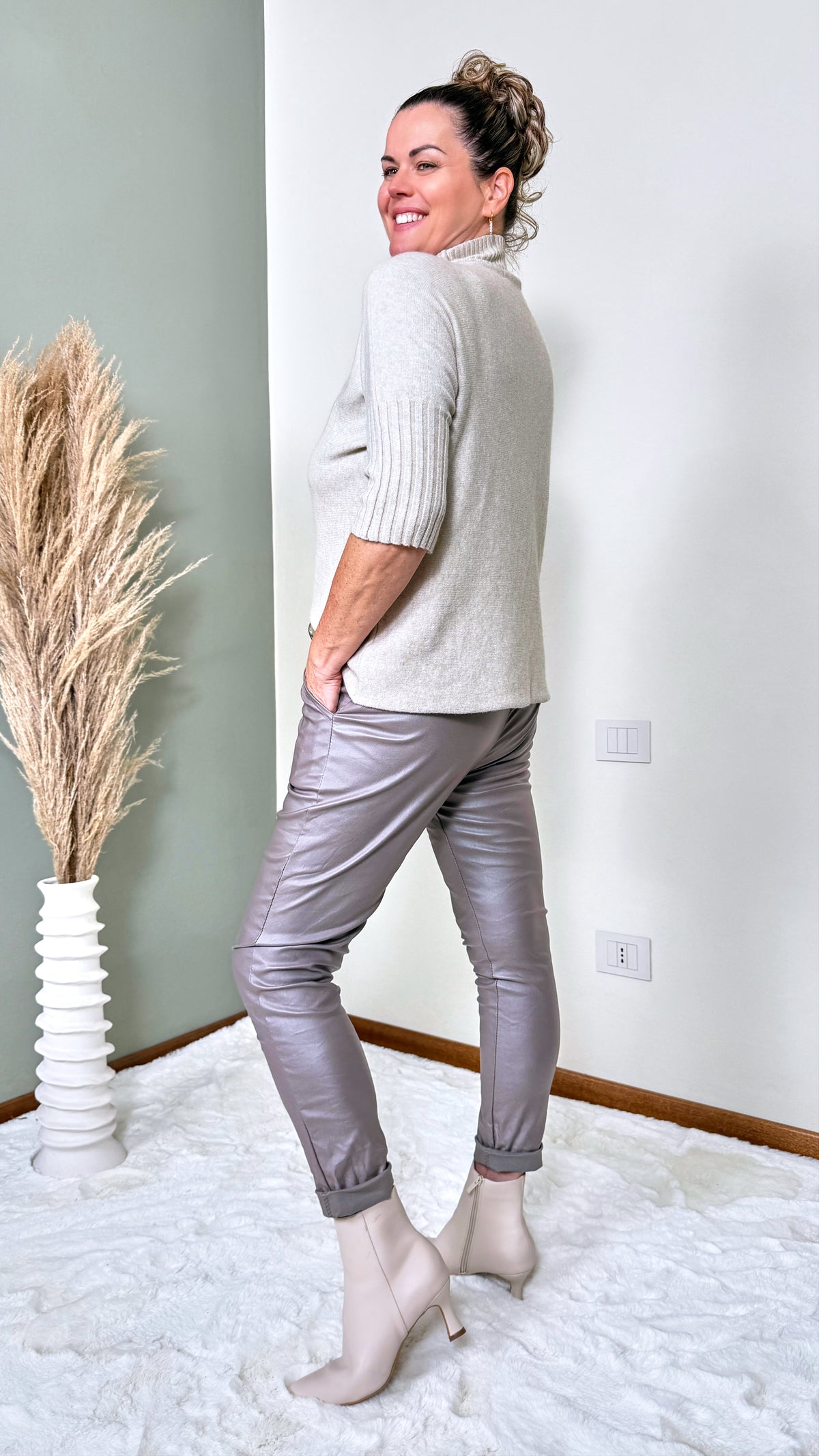 Jogpants Leather Classic *Taupe*