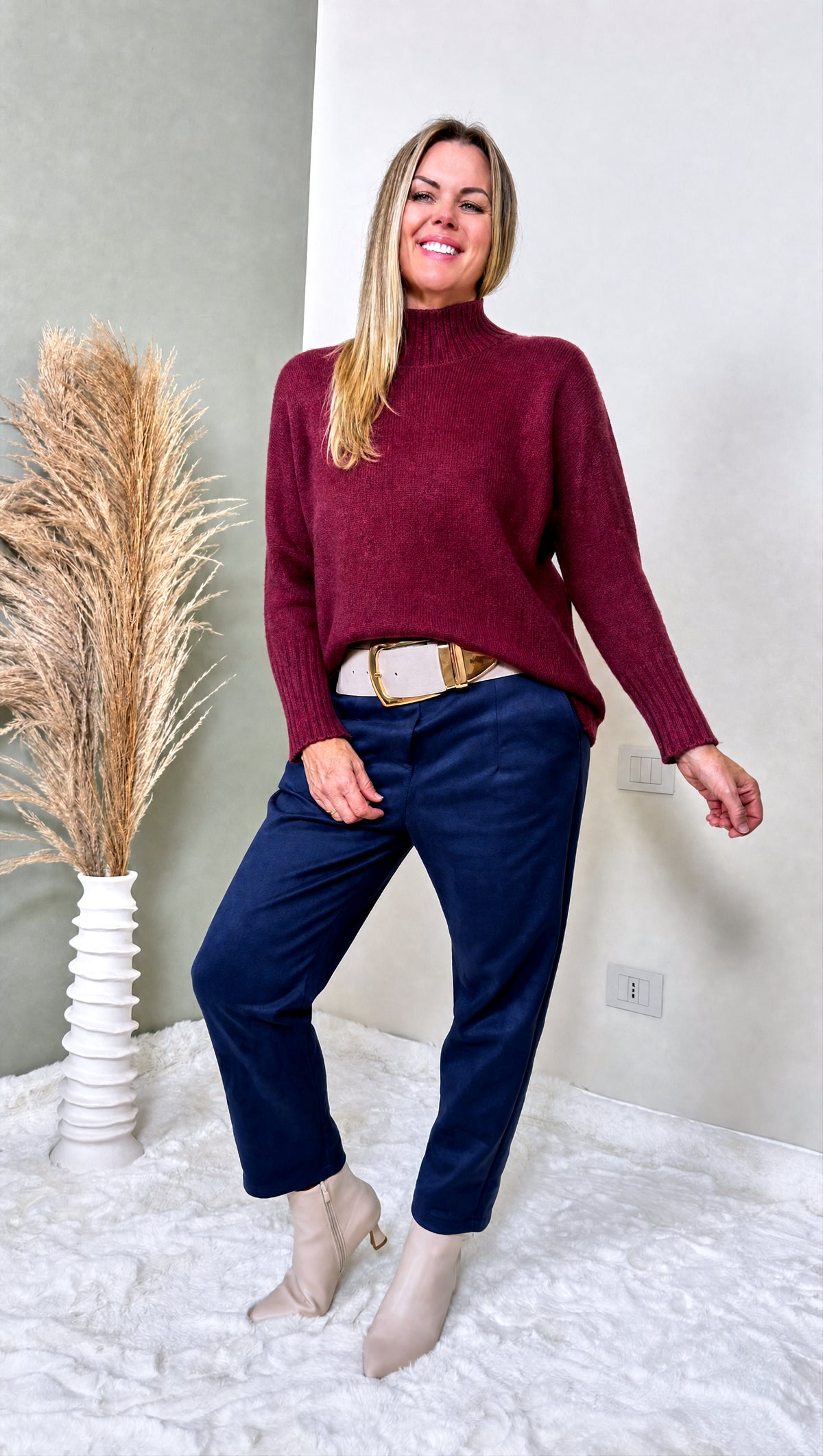 Strickpullover Mila *Bordeaux*