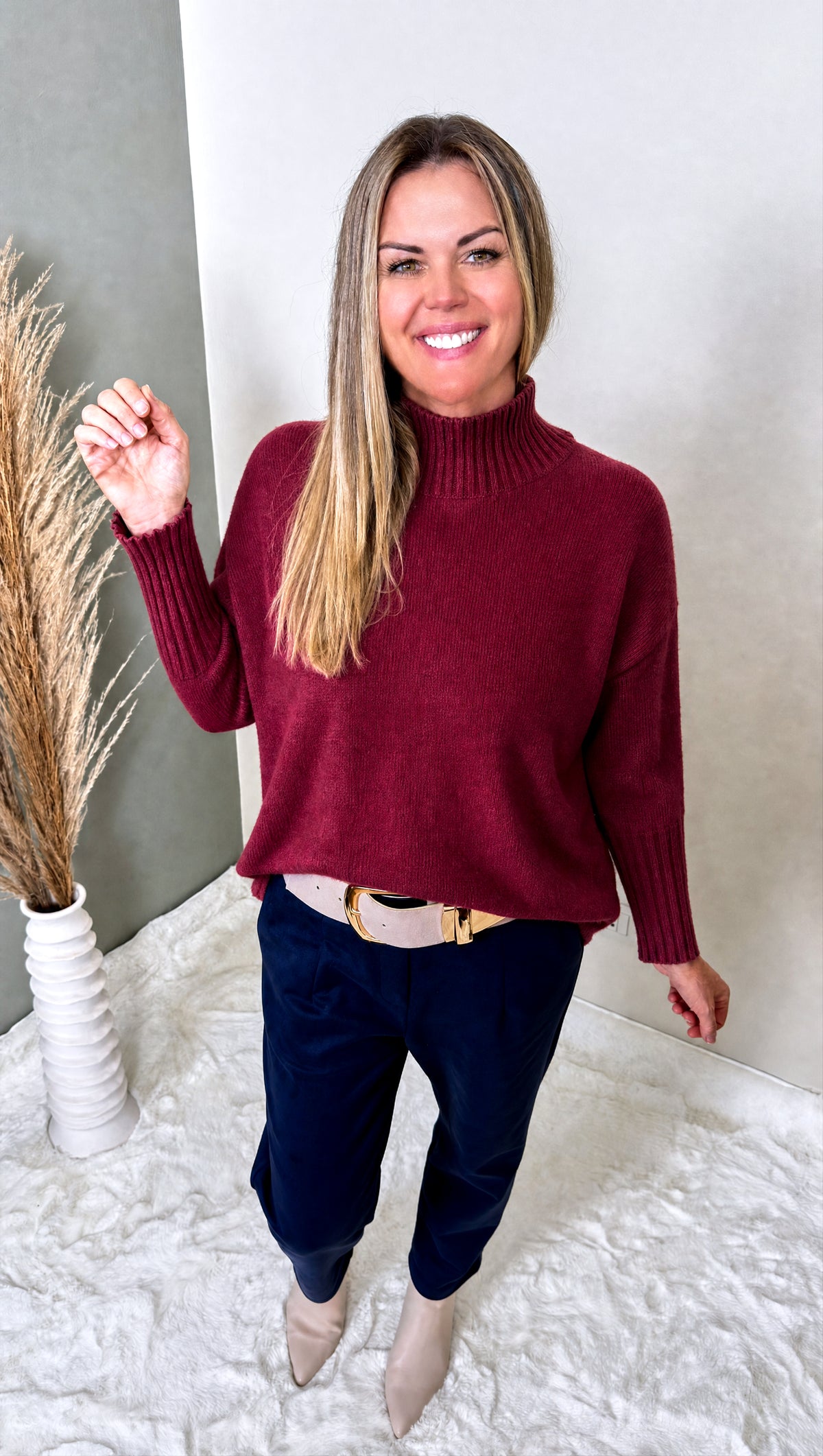 Strickpullover Mila *Bordeaux*
