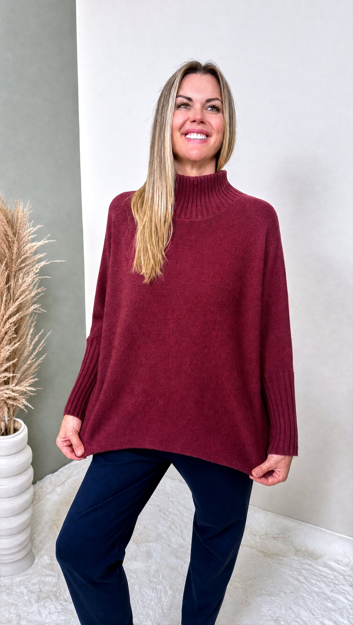 Strickpullover Mila *Bordeaux*