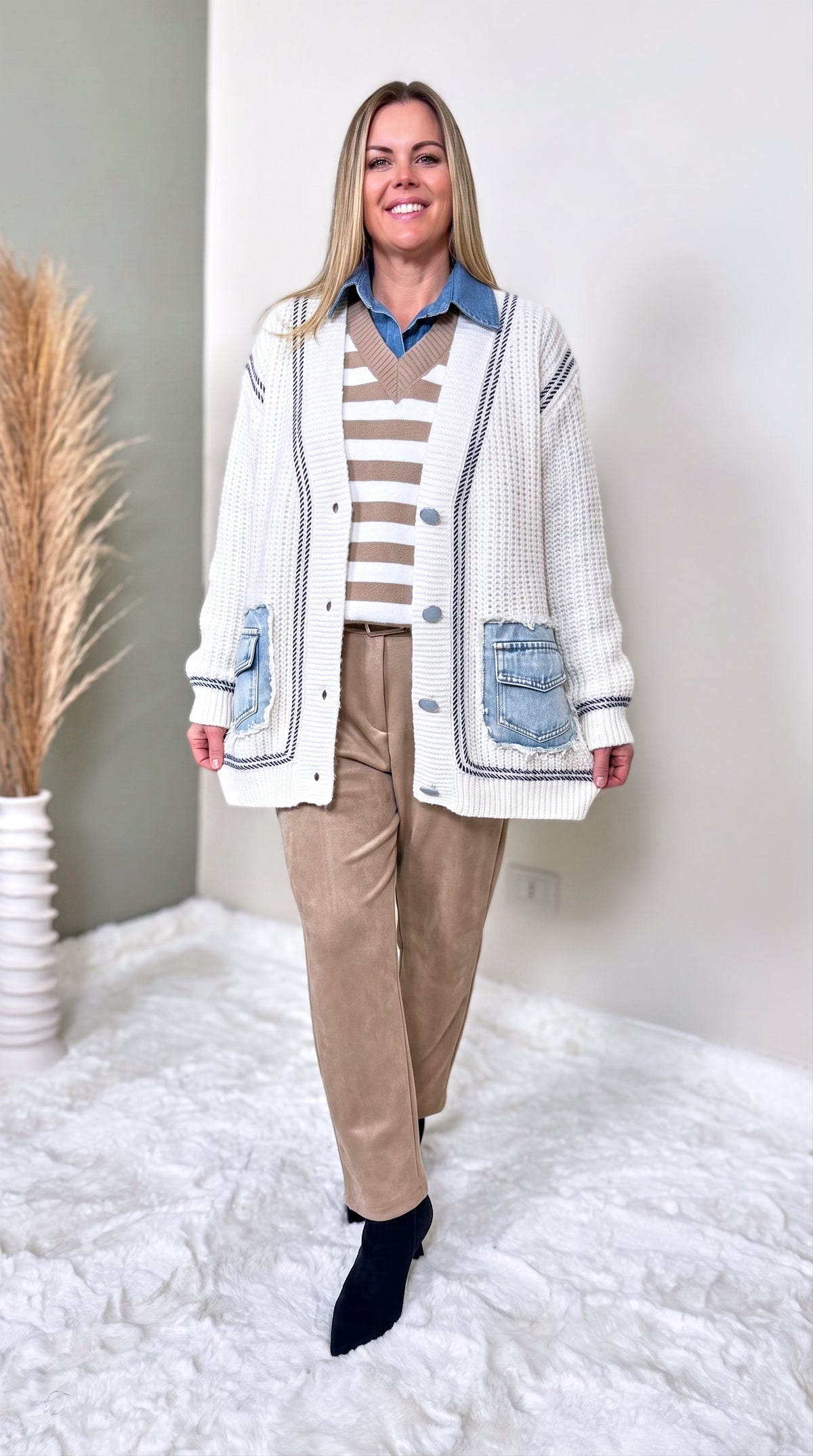 Cardigan Rustic Denim *Weiß*