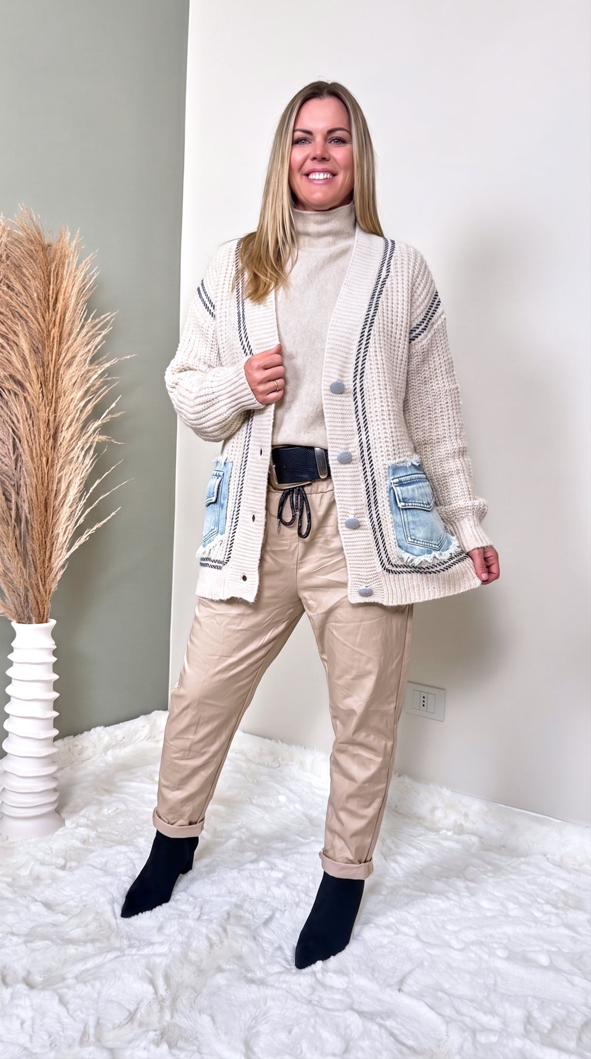 Cardigan Rustic Denim *Beige*