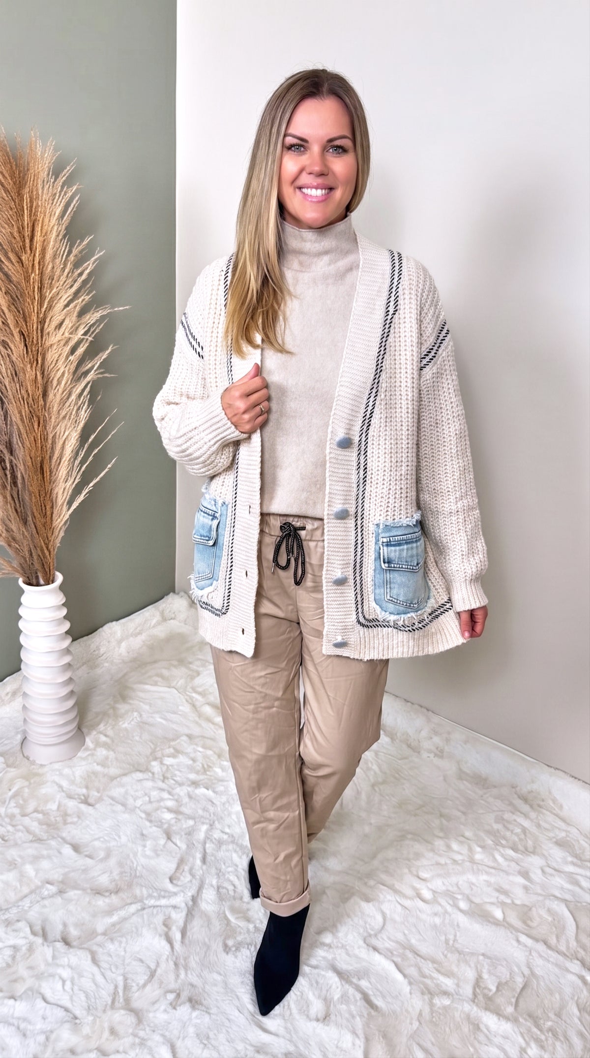 Cardigan Rustic Denim *Beige*
