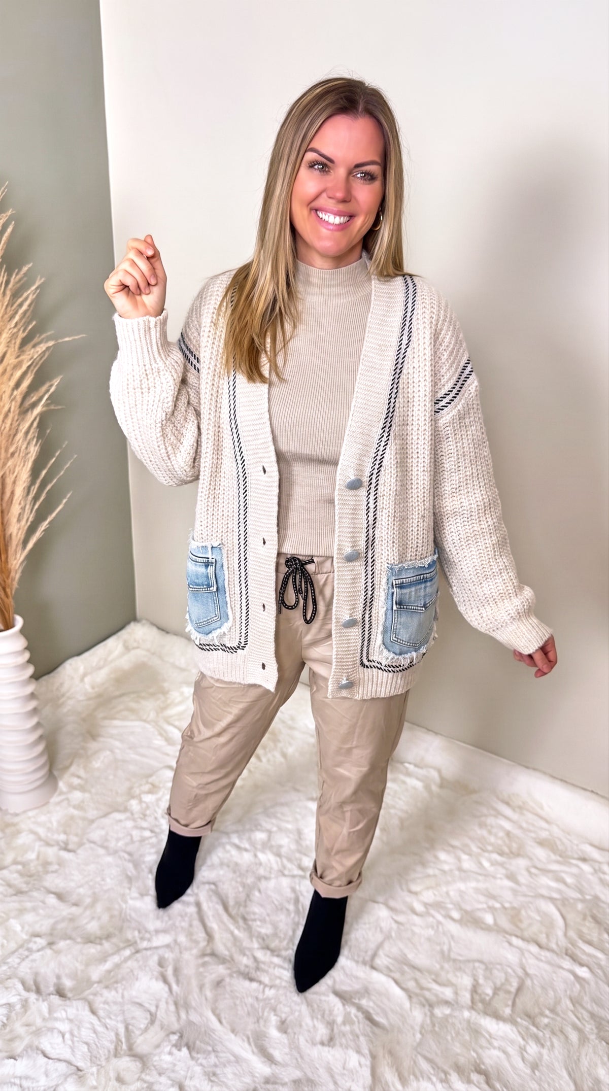 Cardigan Rustic Denim *Beige*