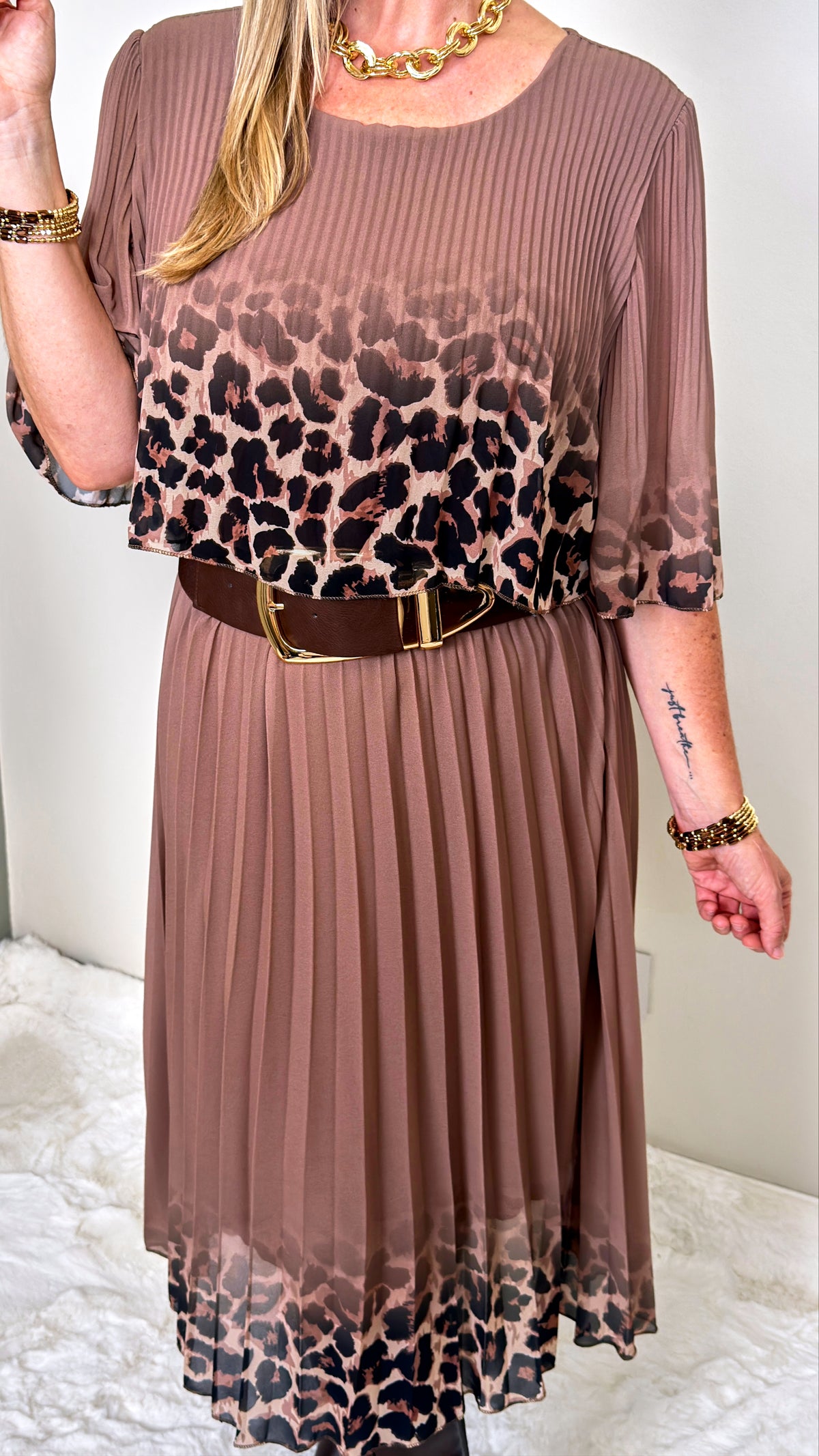 Langes Kleid Harvest Moon *Taupe*