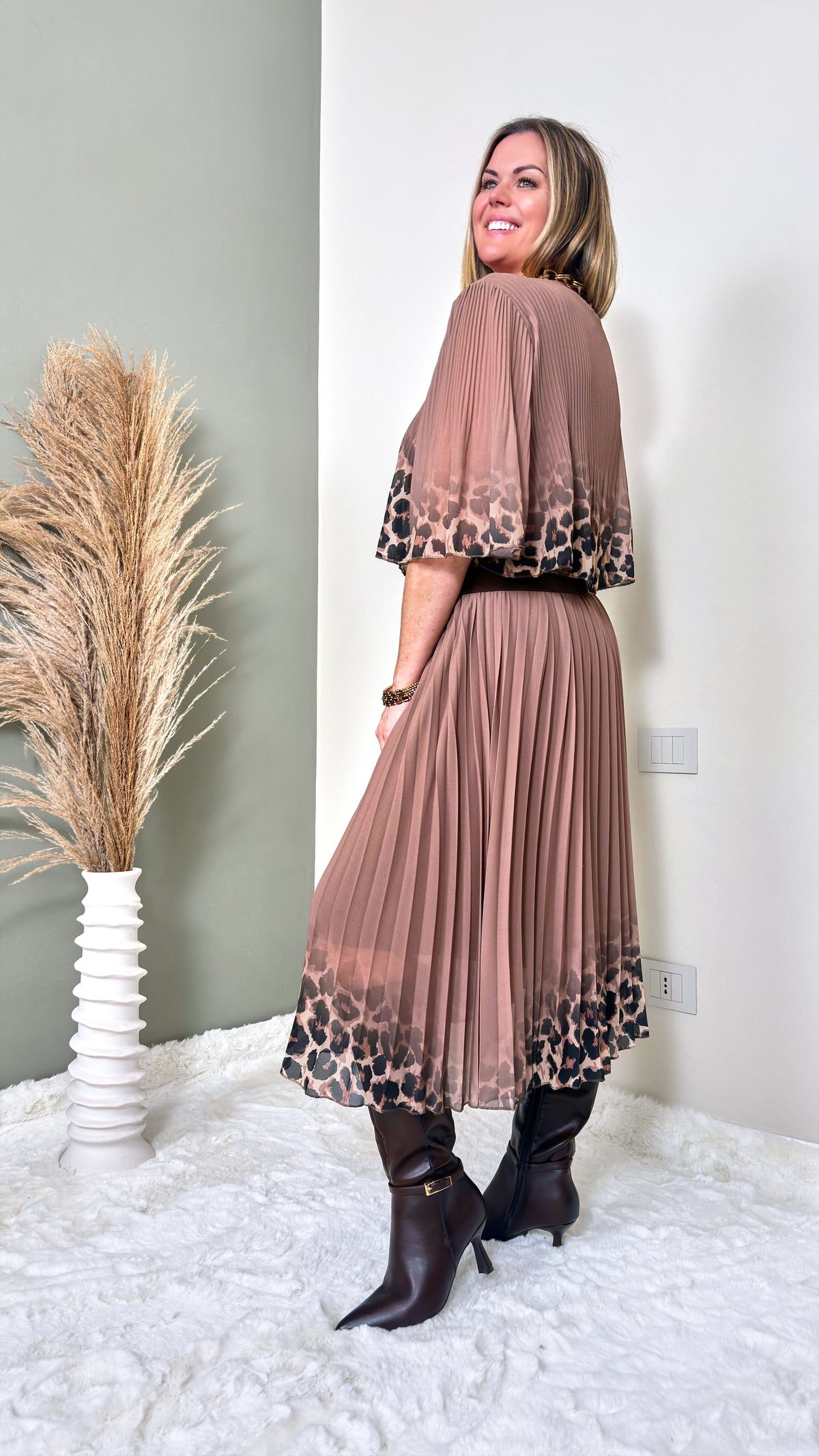 Langes Kleid Harvest Moon *Taupe*