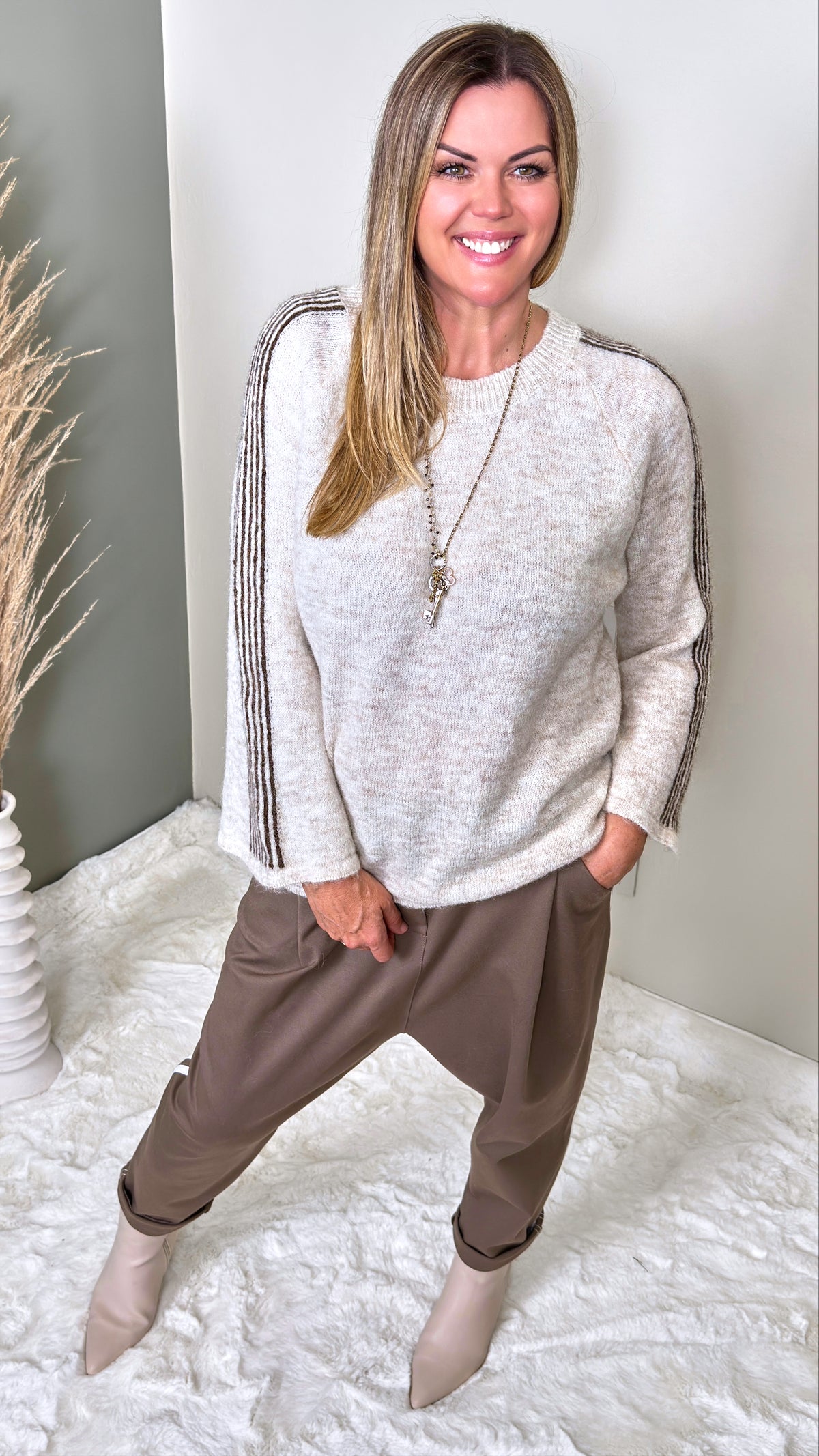Strickpullover Cinder *Beige*