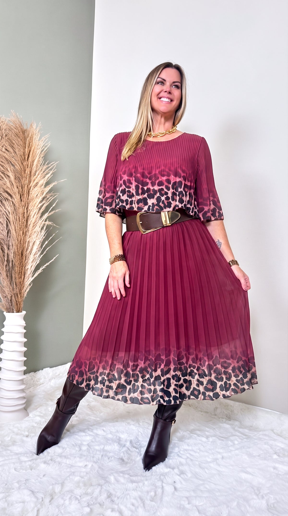 Langes Kleid Harvest Moon *Bordeaux*