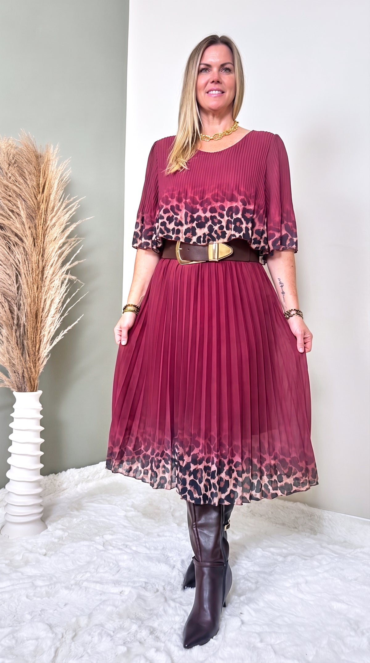 Langes Kleid Harvest Moon *Bordeaux*