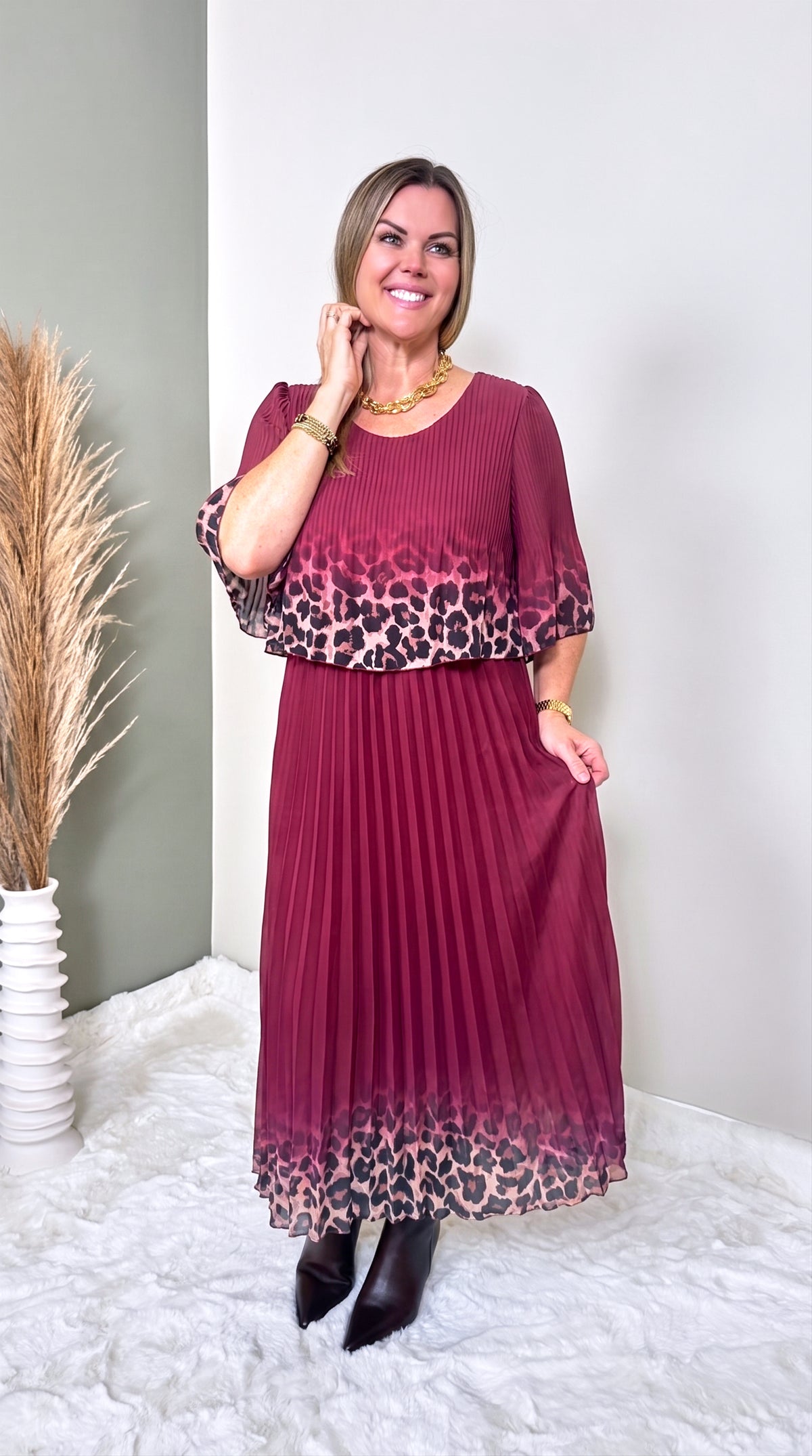 Langes Kleid Harvest Moon *Bordeaux*