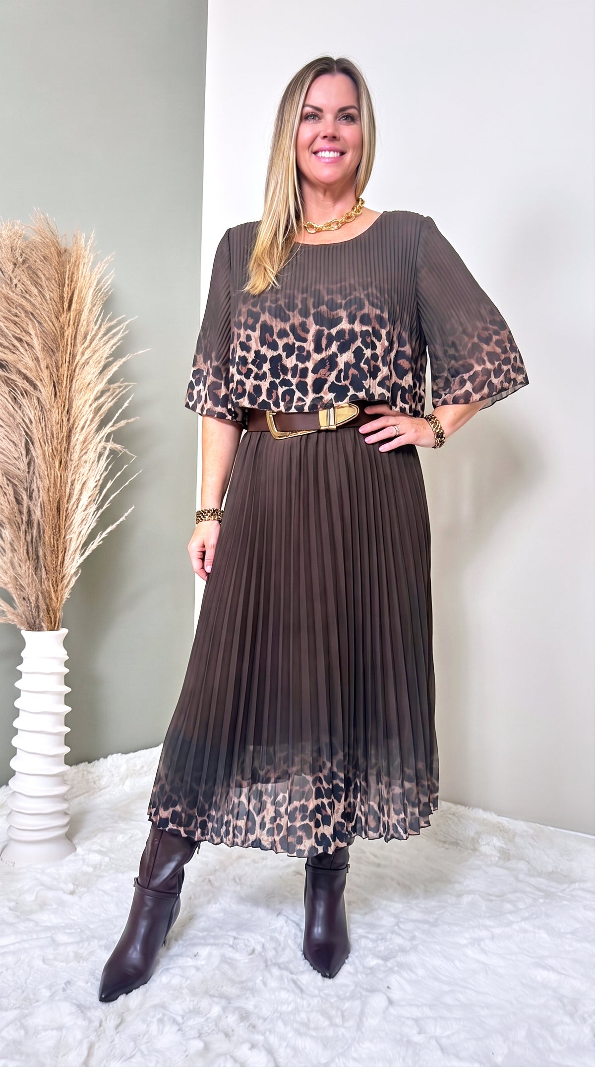 Langes Kleid Harvest Moon *Schoko*