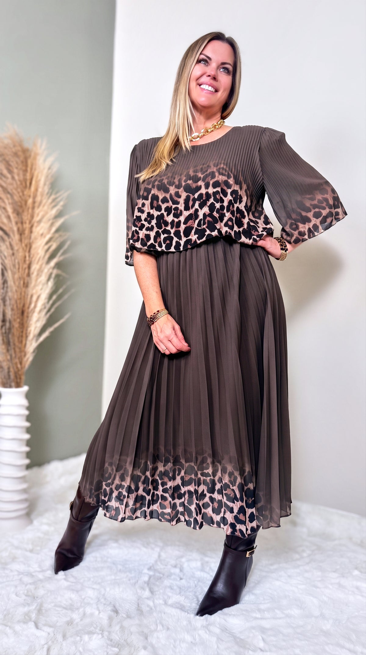 Langes Kleid Harvest Moon *Schoko*