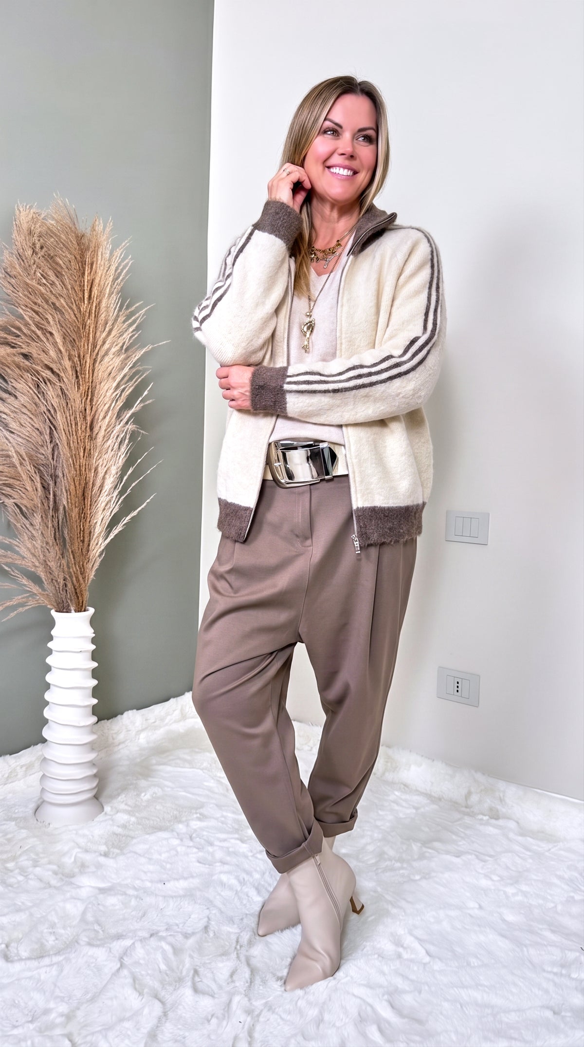 Strickjacke Timber *Creme*