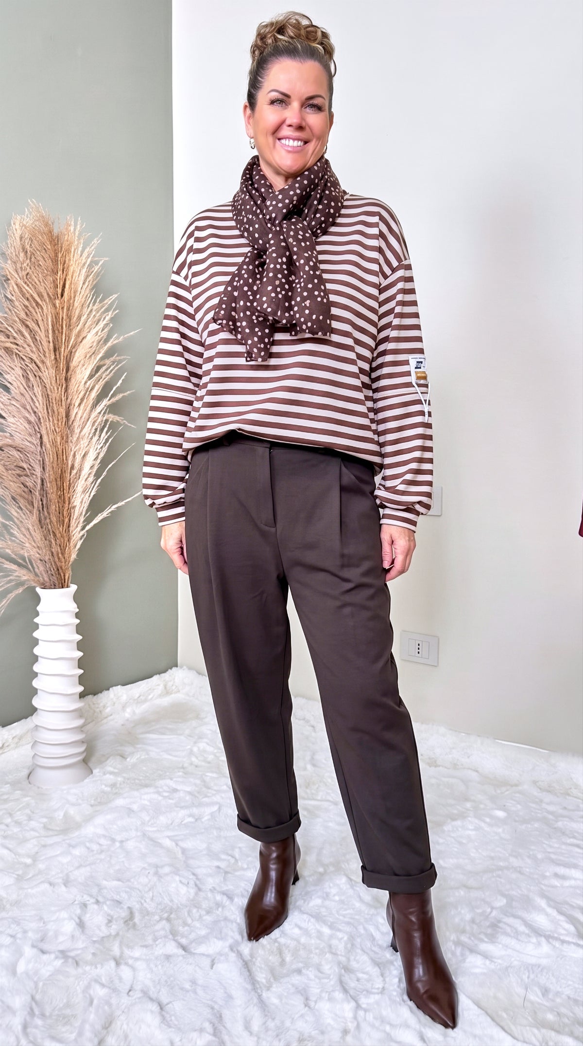 Sweatshirt Solaya *Creme/schoko*