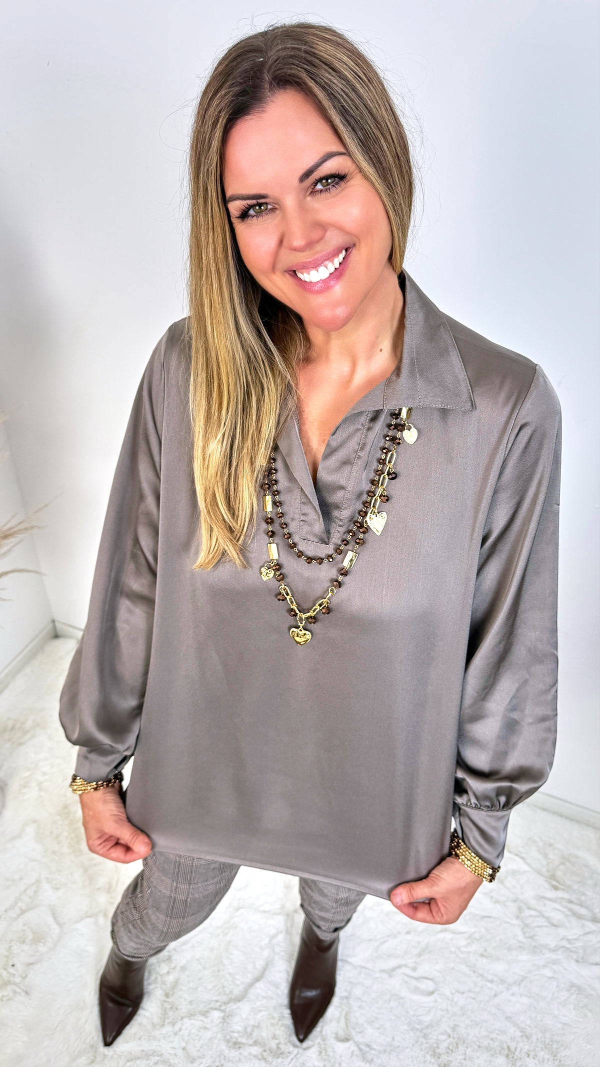 Bluse Willow Fields *Taupe*