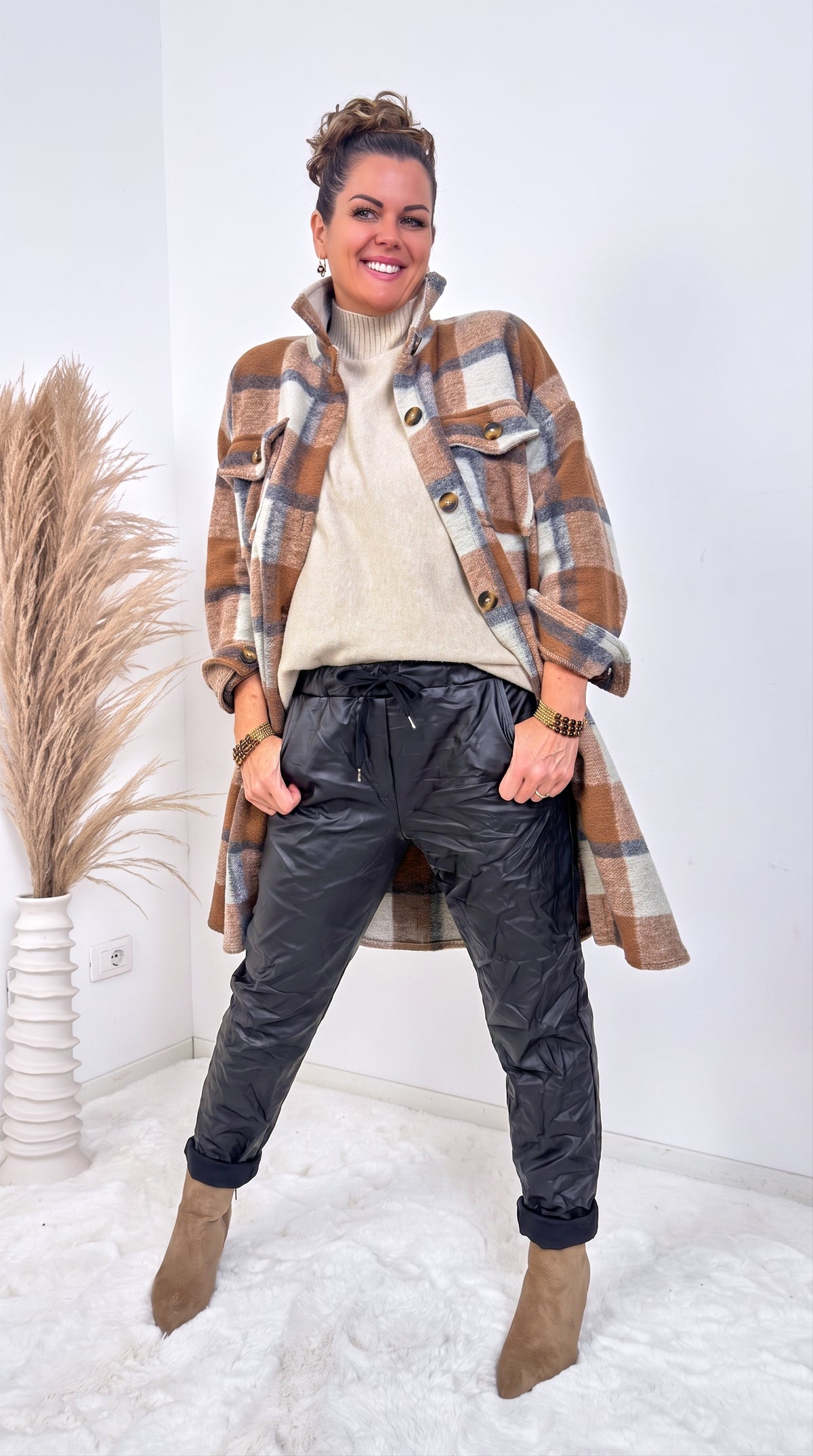 Jogpants Leather Classic *Schwarz* BIG SIZE