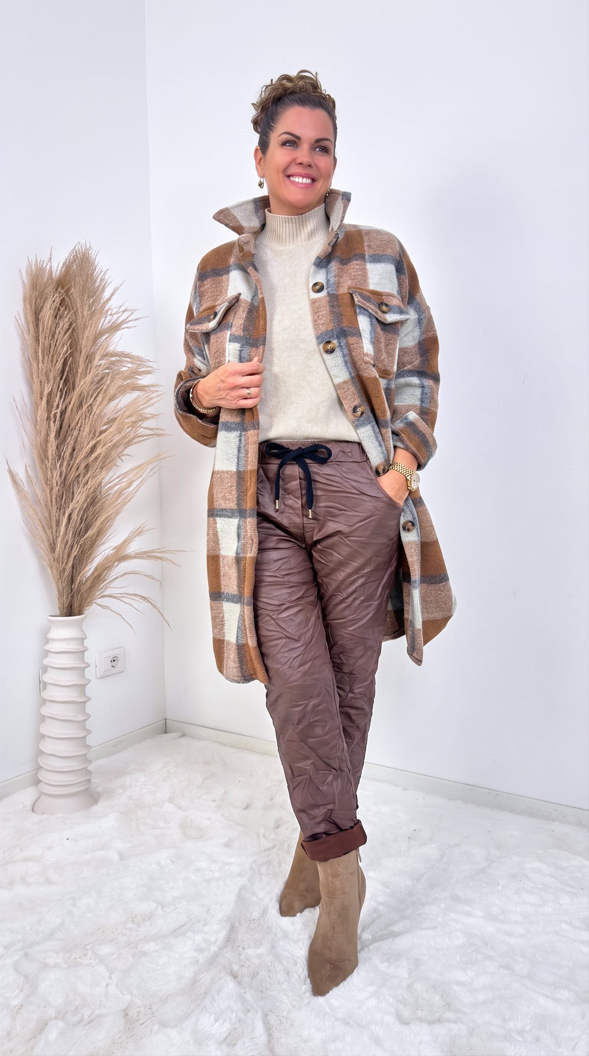 Jogpants Leather Classic *Schoko* BIG SIZE