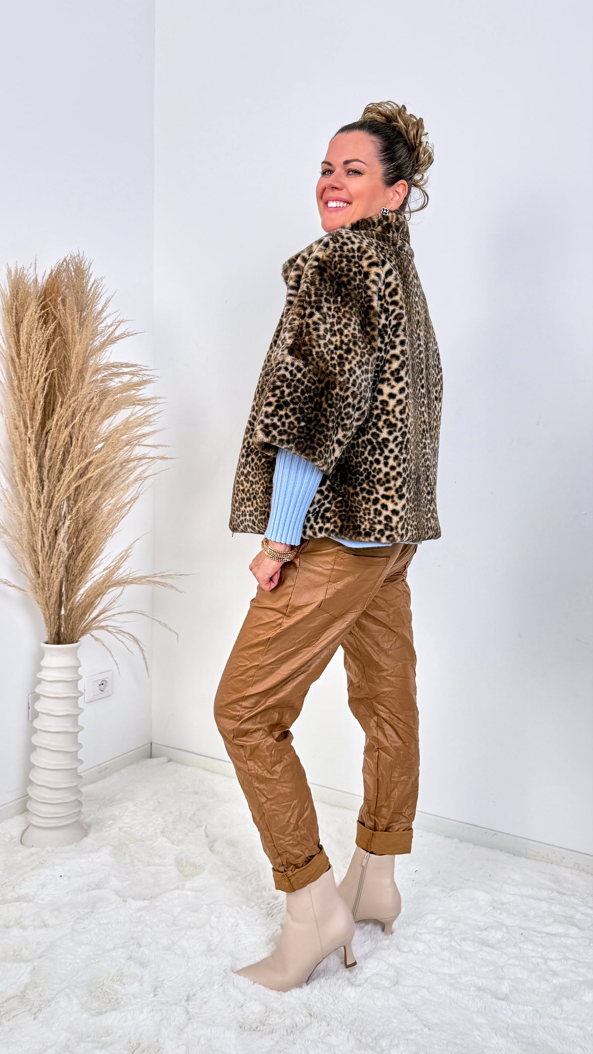 Jogpants Leather Classic *Camel* BIG SIZE