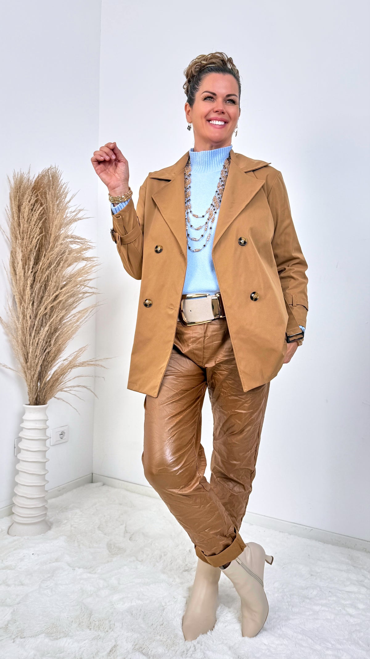 Jogpants Leather Classic *Camel* BIG SIZE