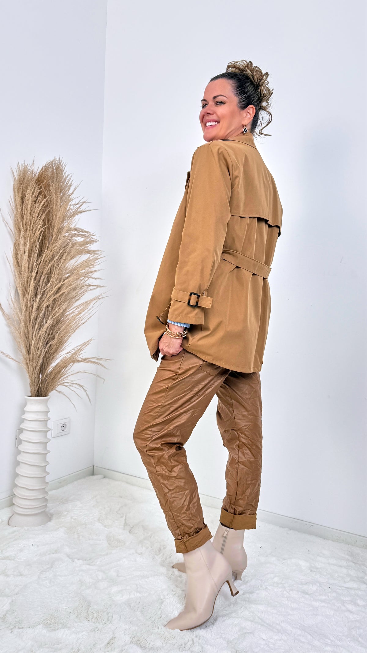 Jogpants Leather Classic *Camel* BIG SIZE