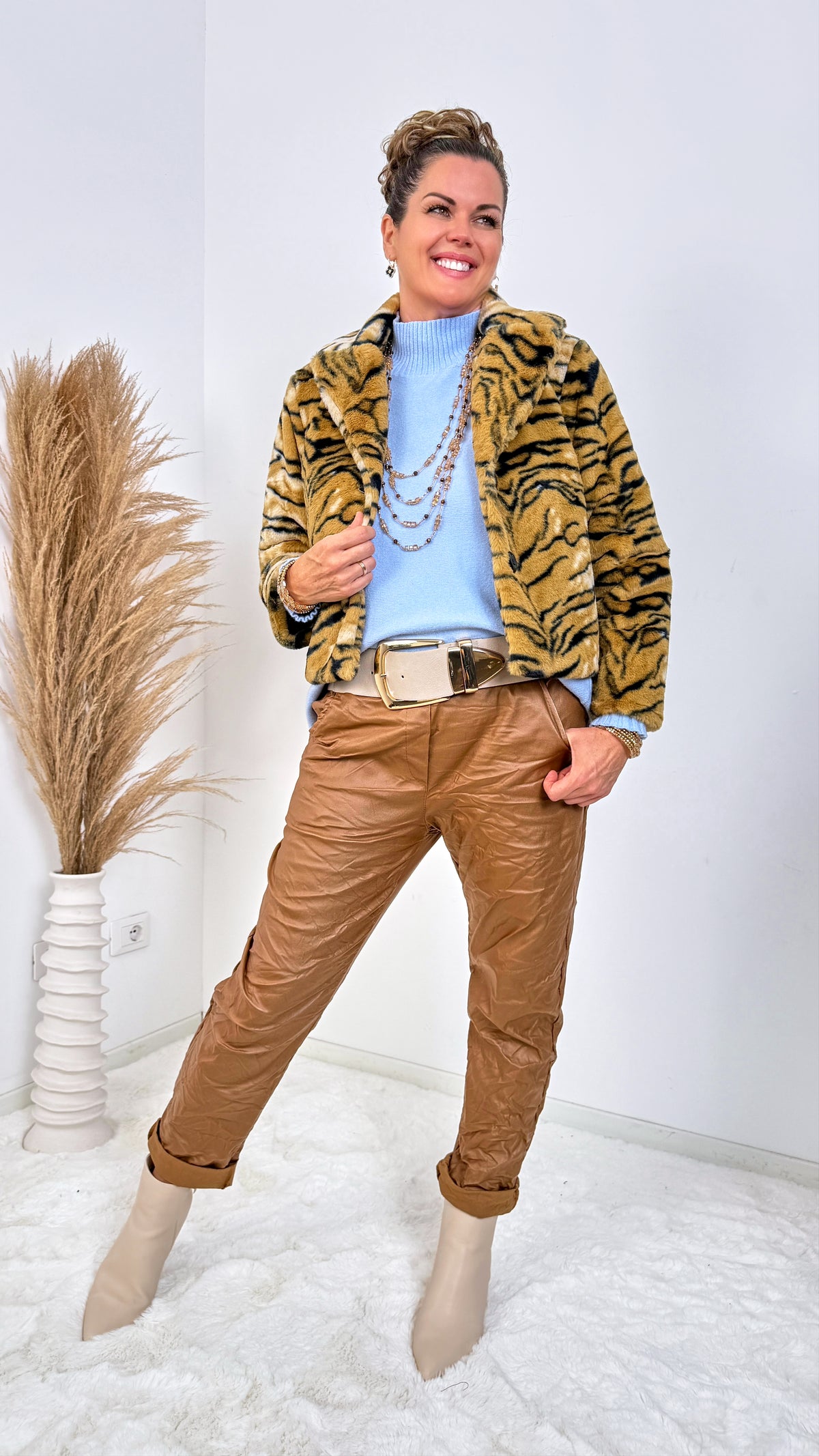 Kunstfell Jacke Amber Wild *Camel*