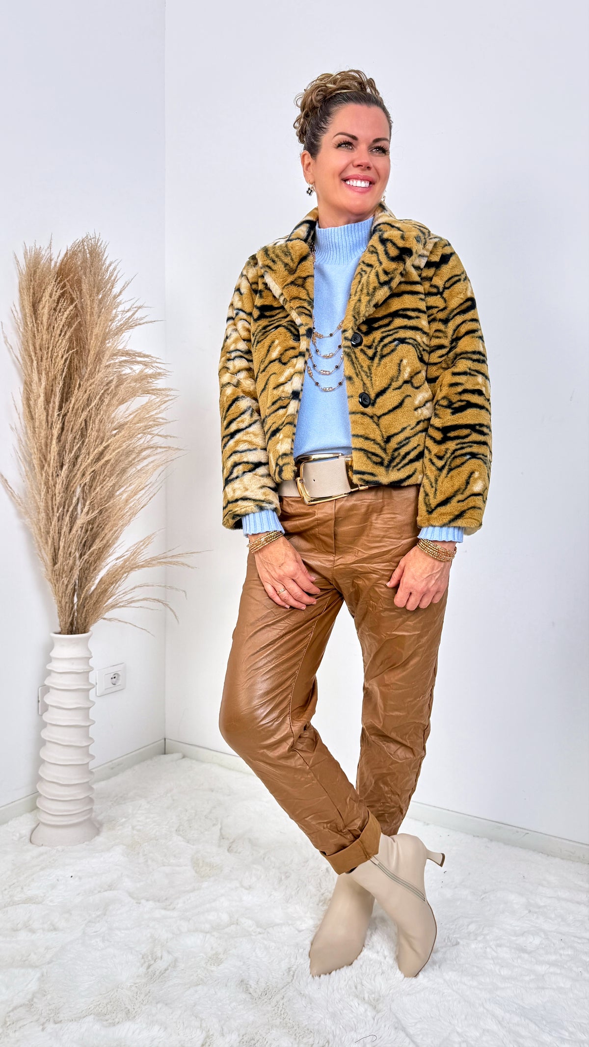 Kunstfell Jacke Amber Wild *Camel*