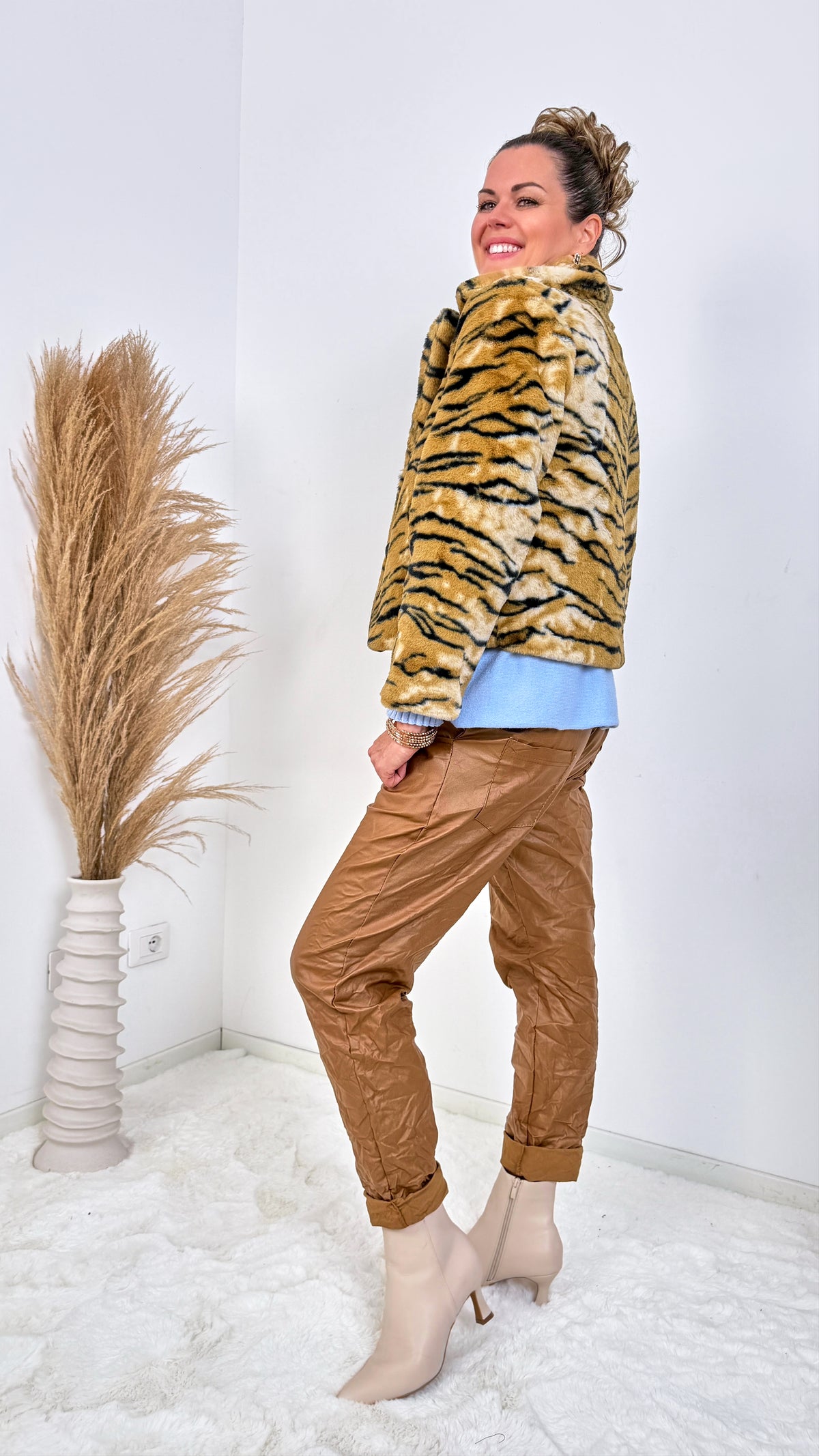 Kunstfell Jacke Amber Wild *Camel*