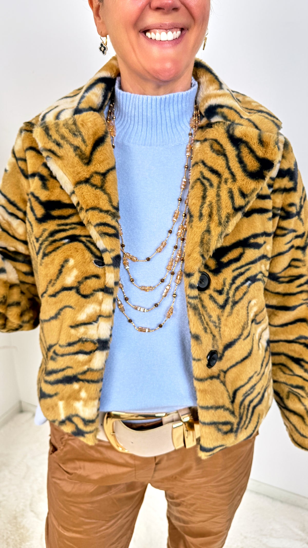 Kunstfell Jacke Amber Wild *Camel*