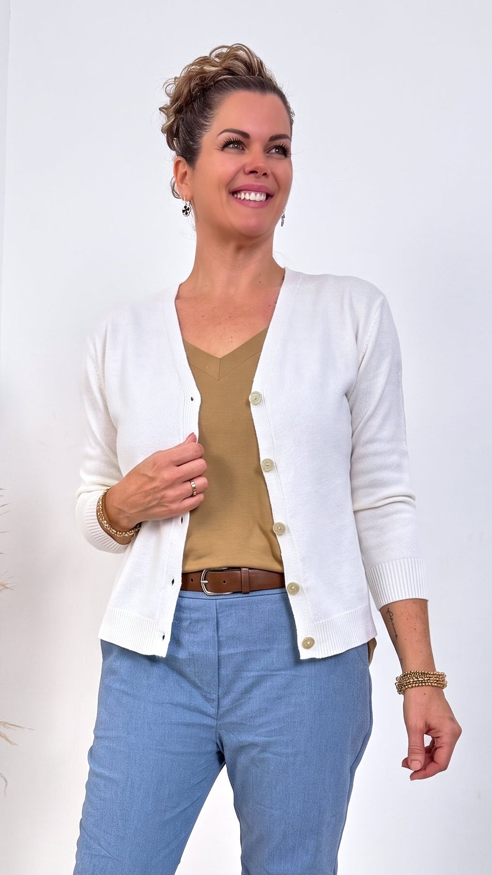 Strickjacke Vivenne *Wollweiß*