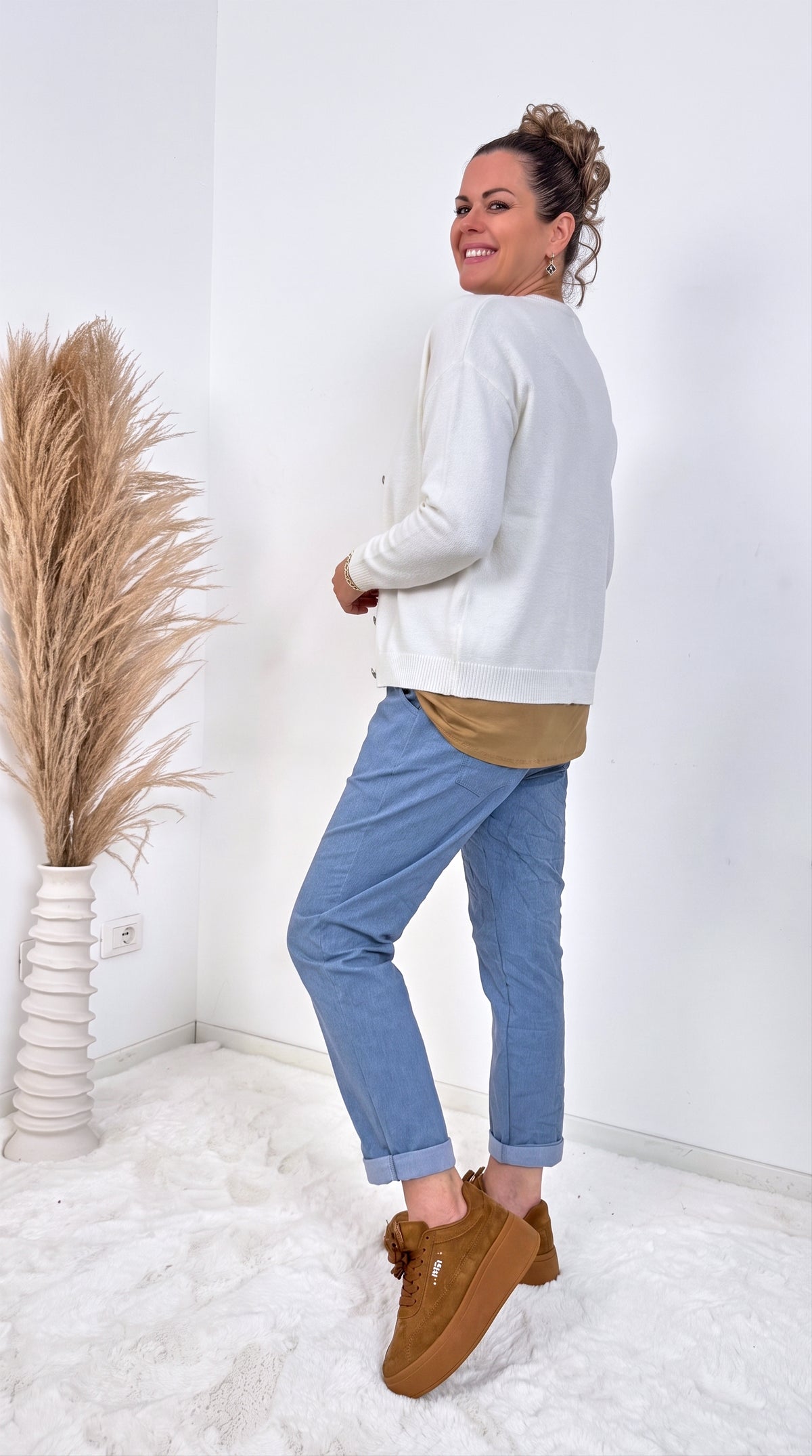 Strickjacke Vivenne *Wollweiß*