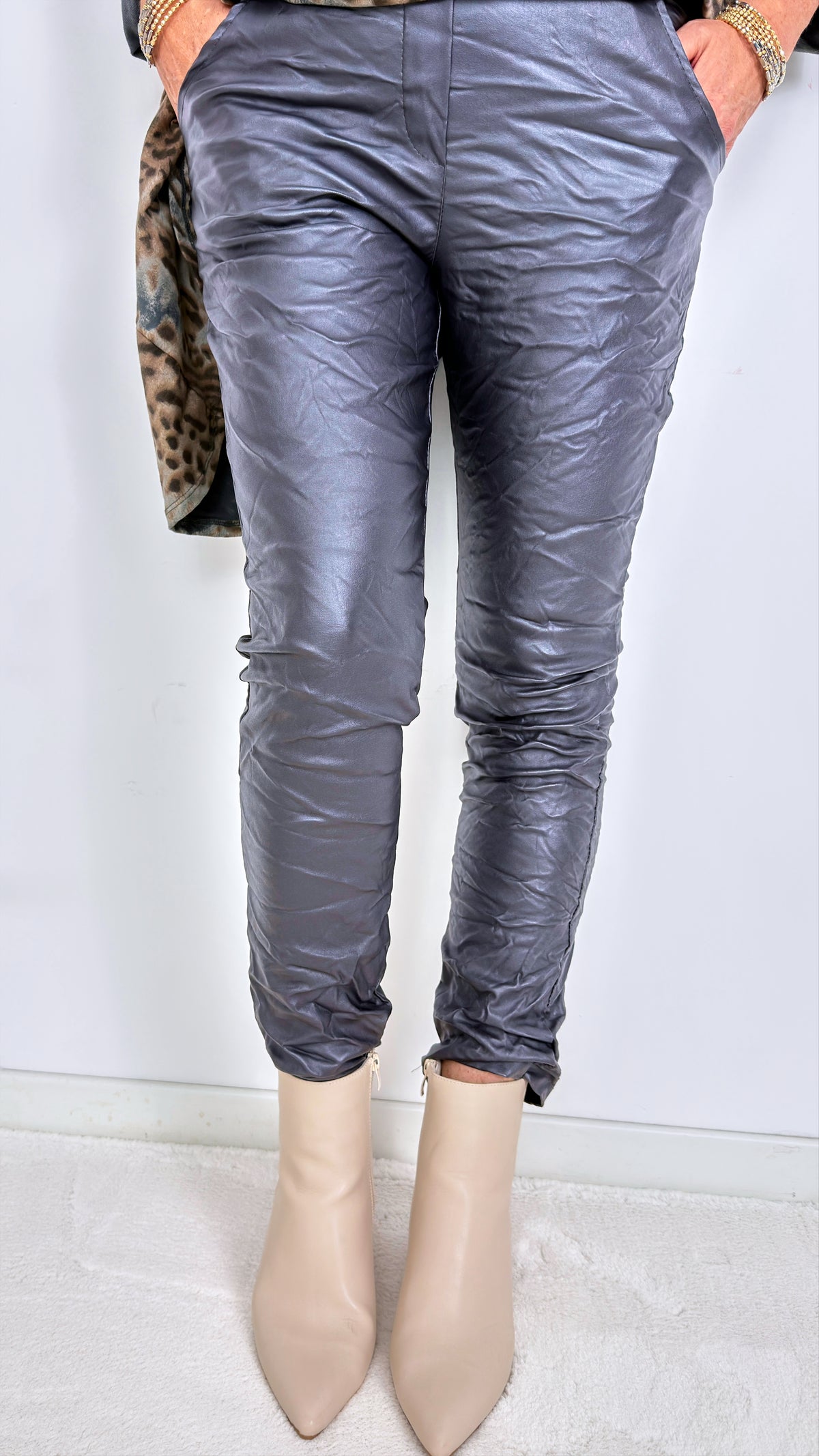 Jogpants Leather Classic *Dunkelgrau*