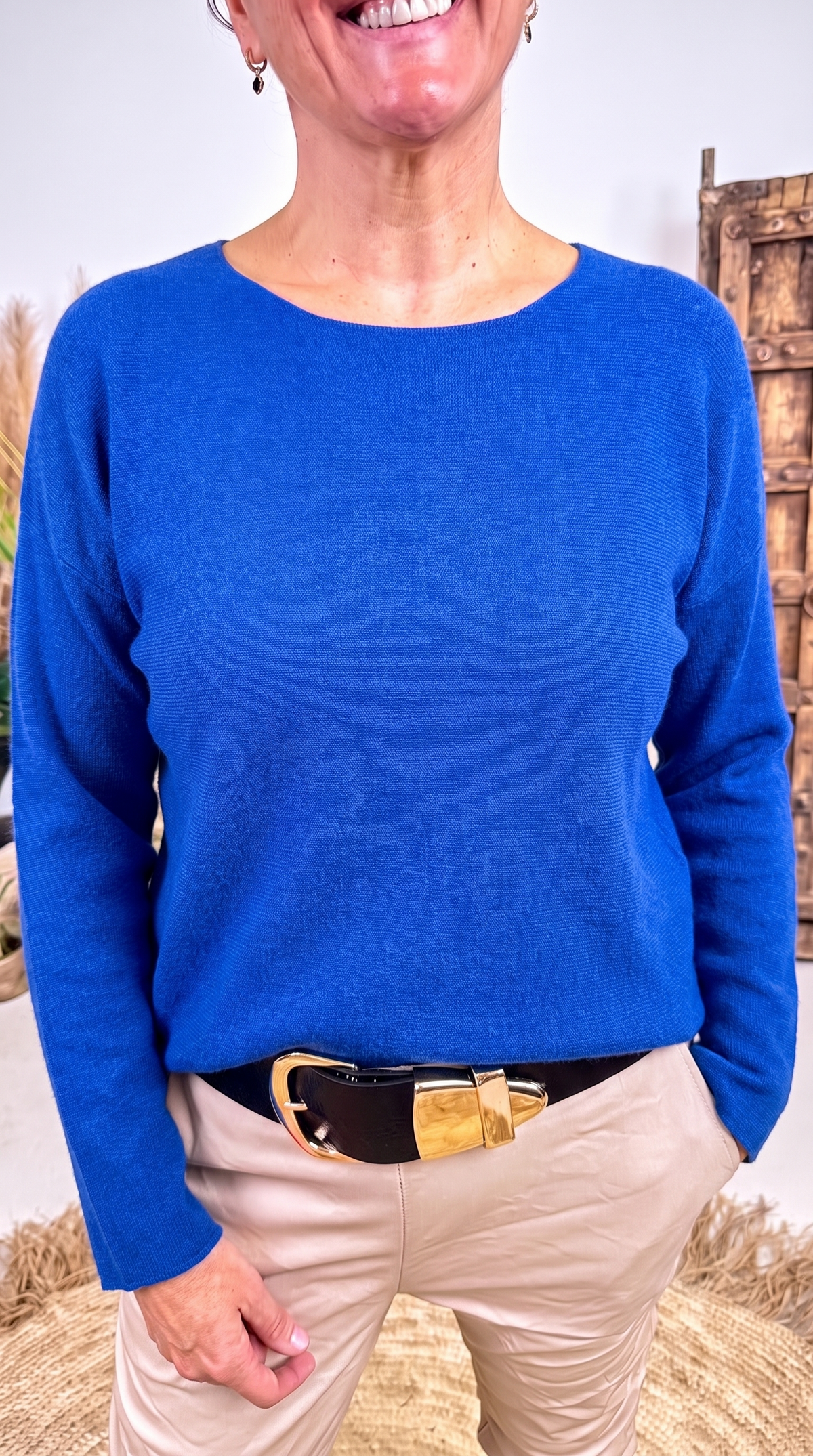 Strickpullover Plain *Royalblau*