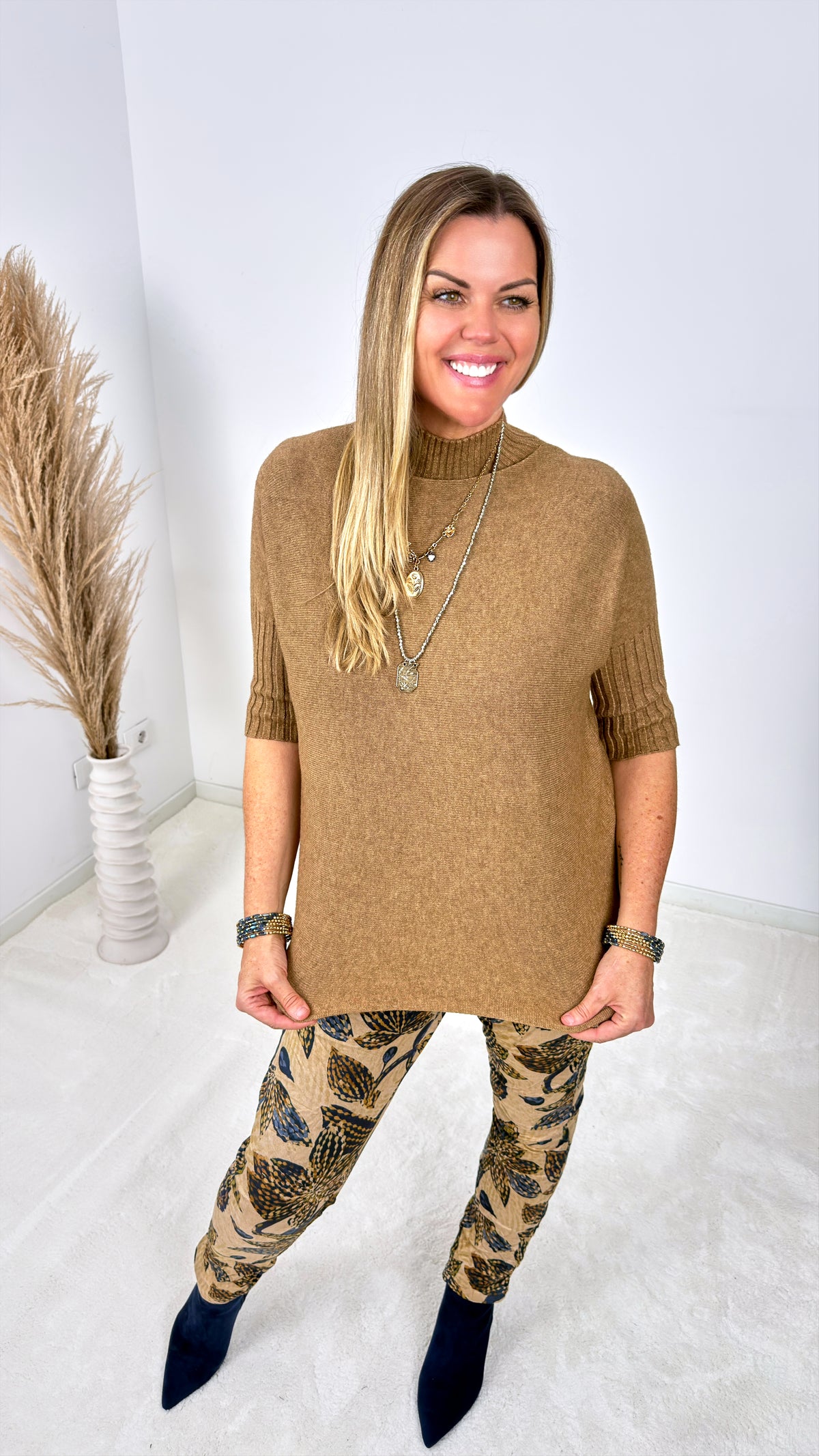Rollkragen-Pullover Rachel *Camel*