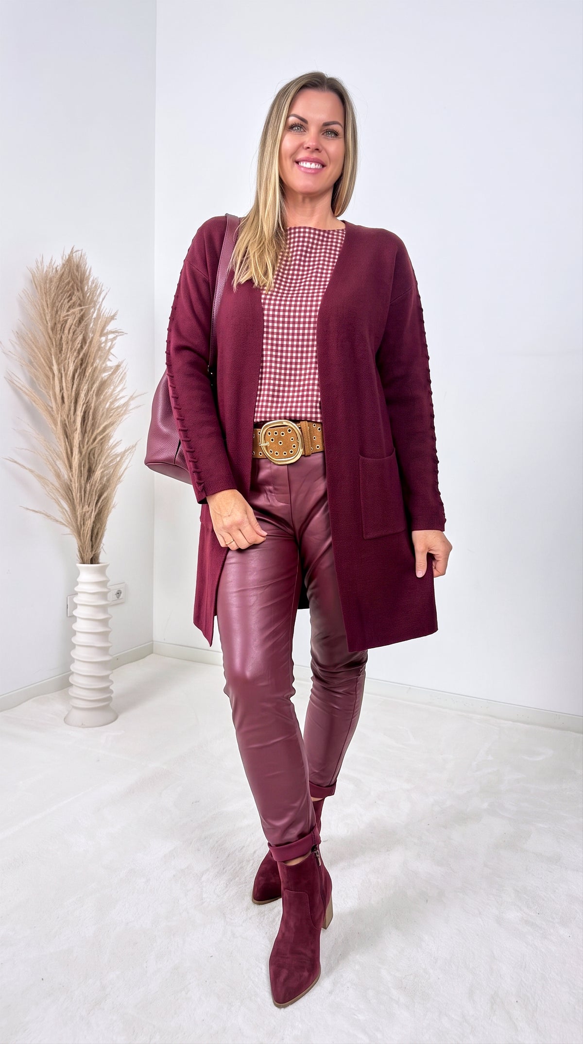 Strickjacke Nordic Fable *Bordeaux*