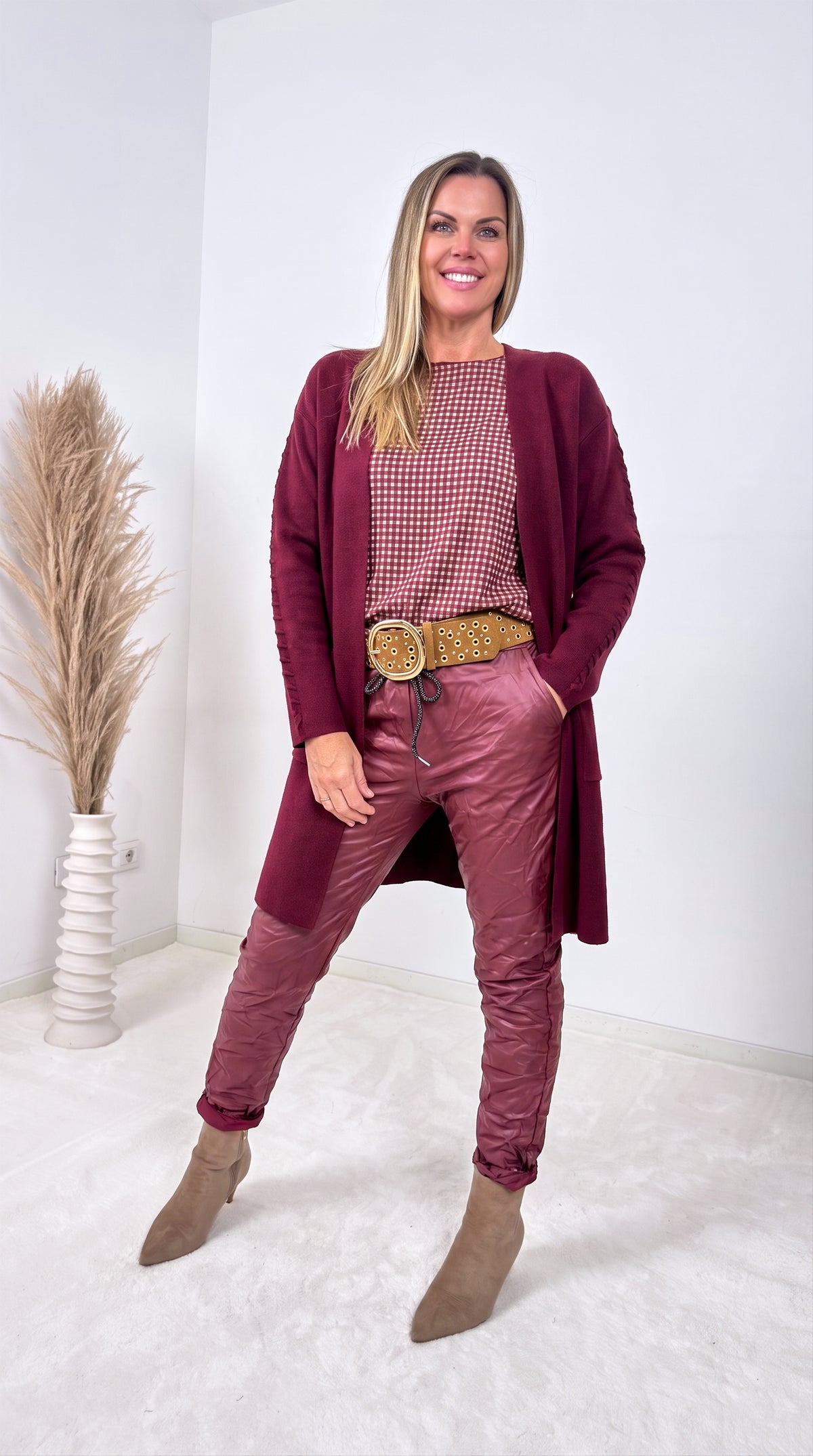 Strickjacke Nordic Fable *Bordeaux*