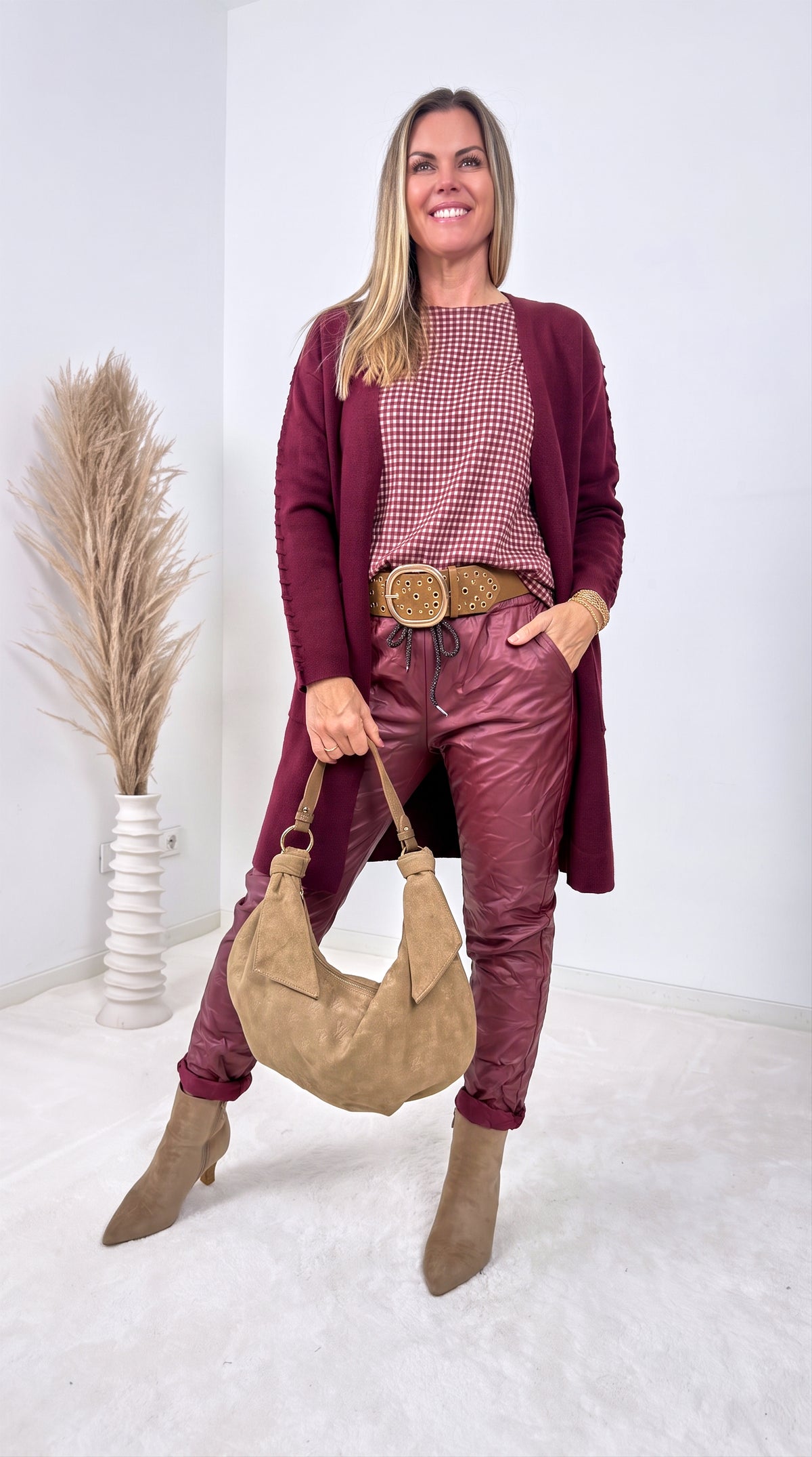 Strickjacke Nordic Fable *Bordeaux*
