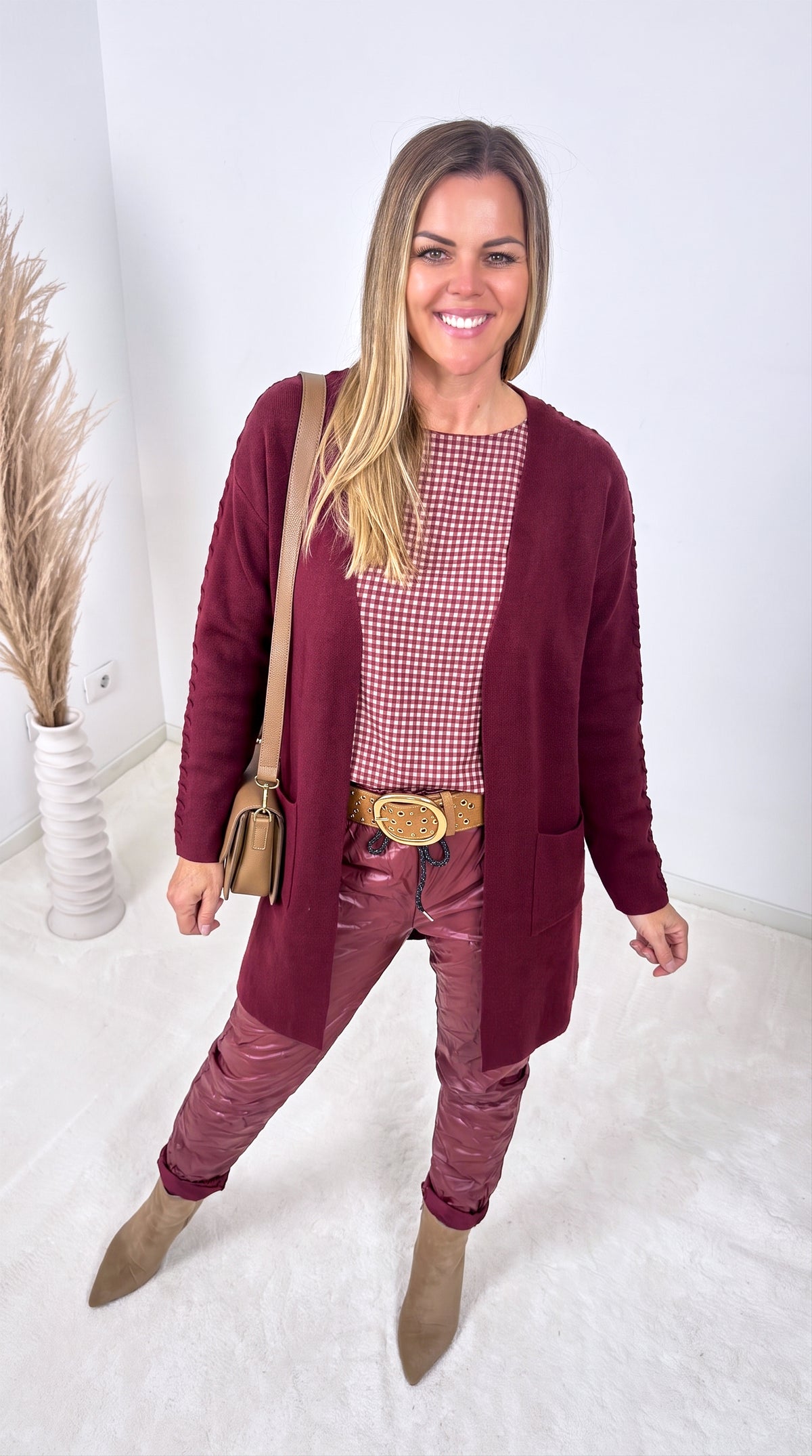 Strickjacke Nordic Fable *Bordeaux*