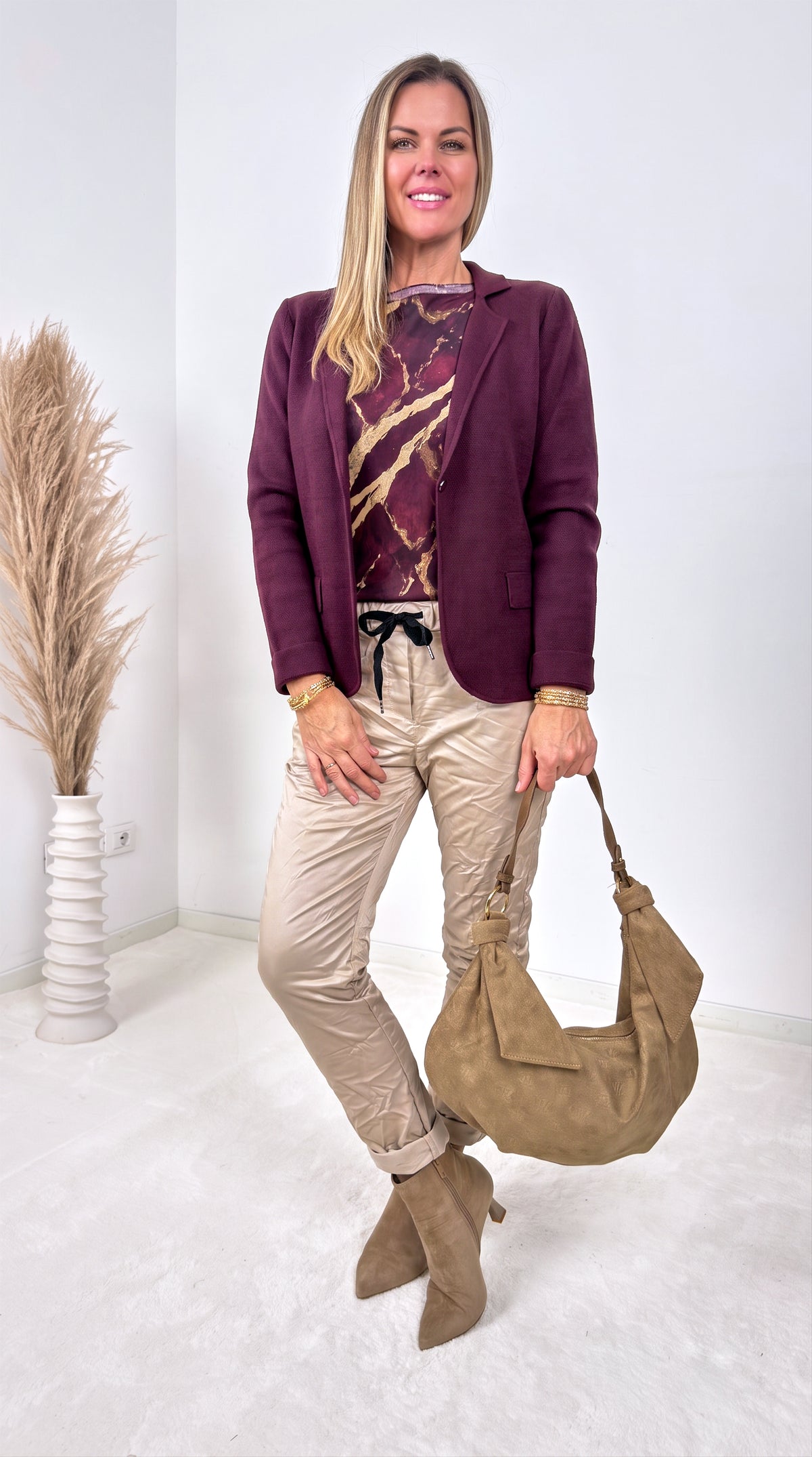 Strick-Blazer Anouk *Bordeaux*