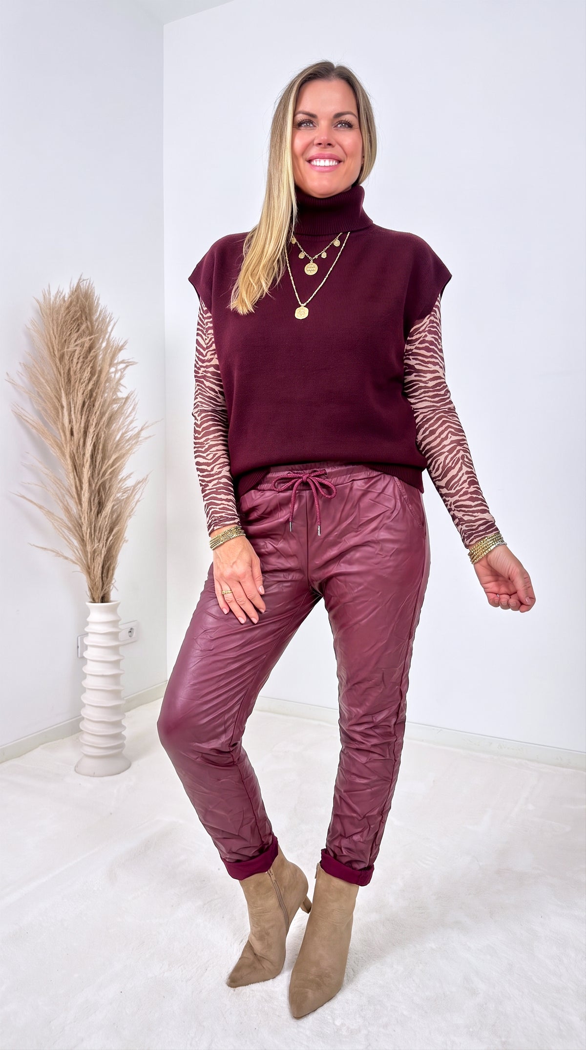Rollkragenshirt Cortona *Bordeaux*
