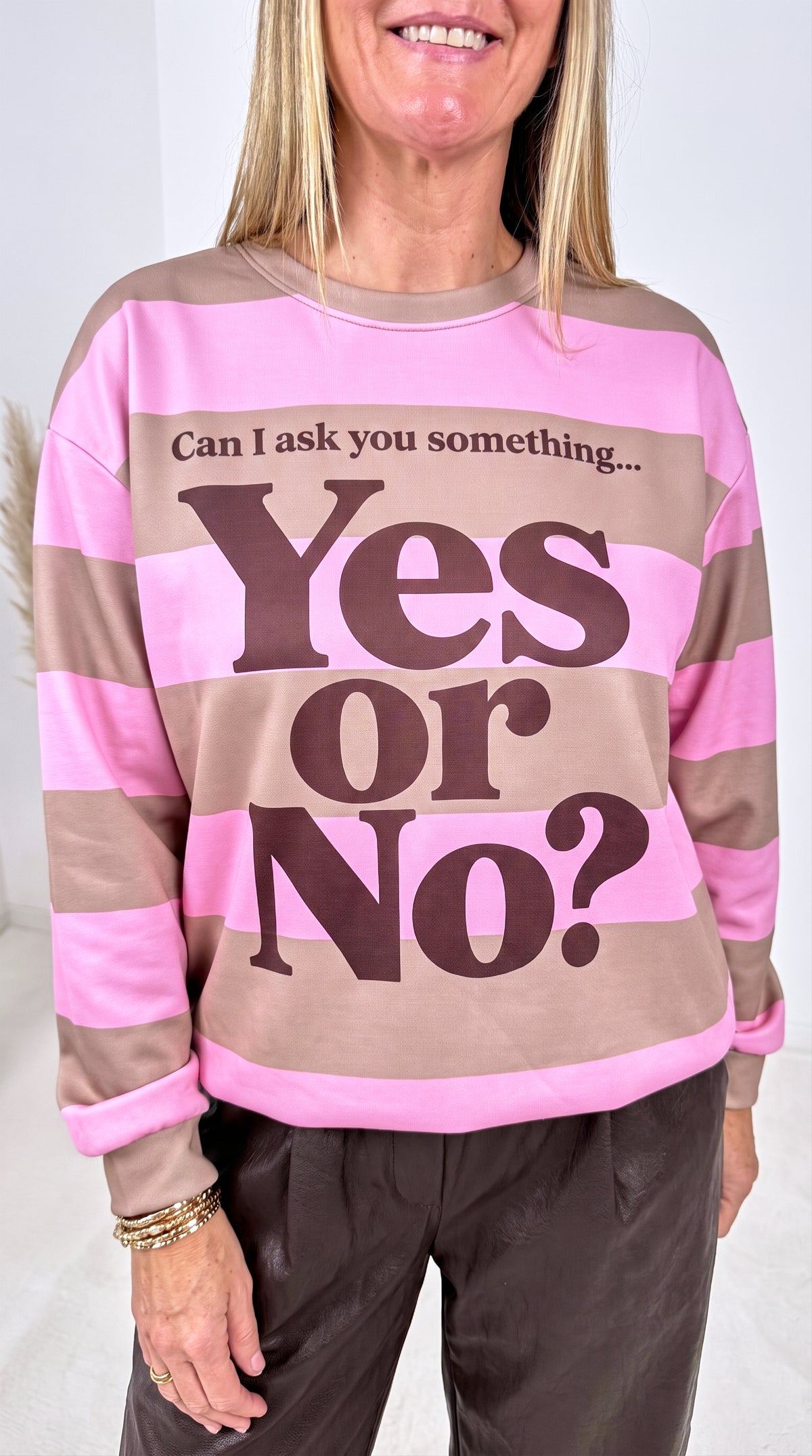 Sweatshirt Nova Statement *Rosa/Taupe*