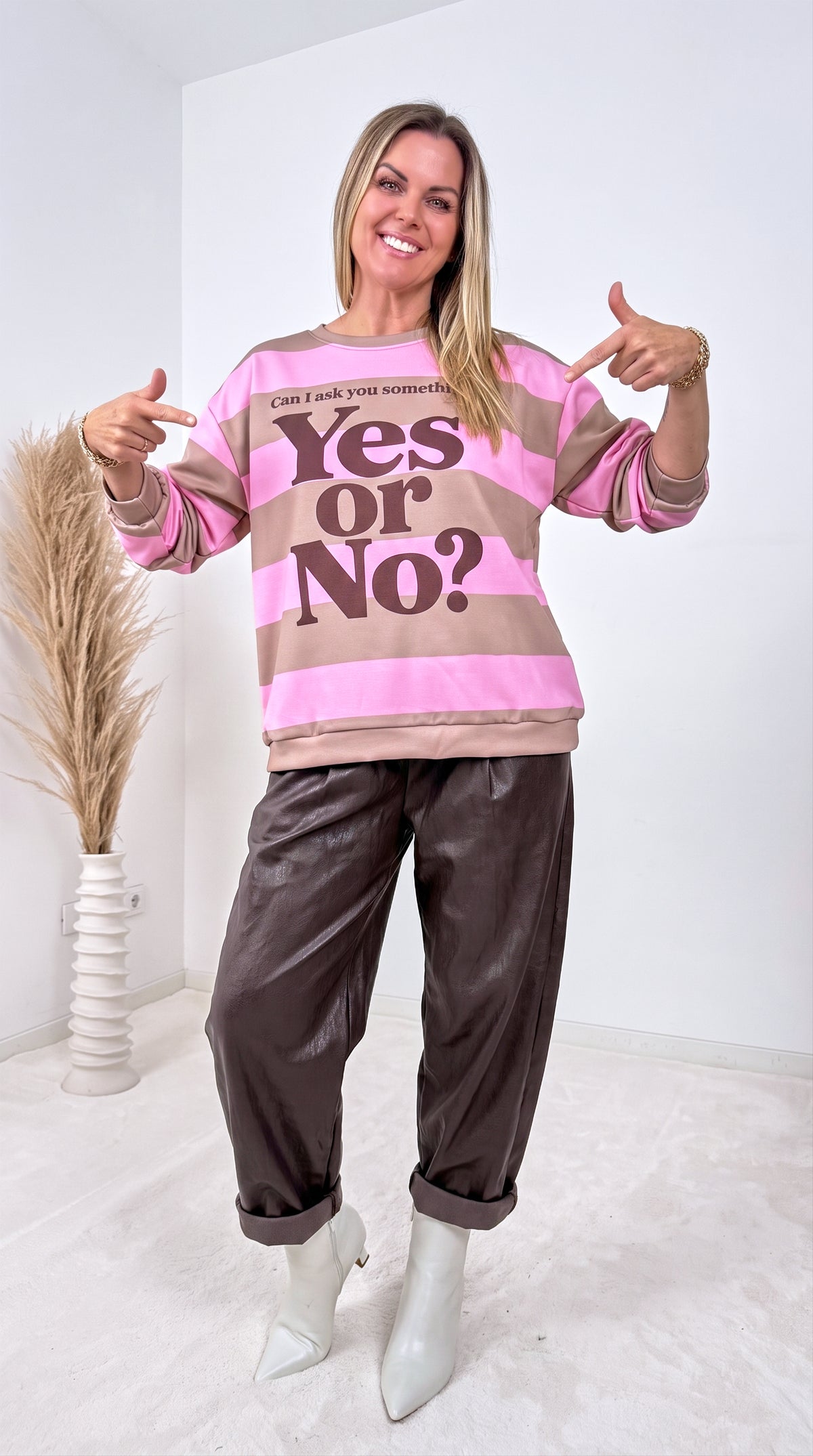 Sweatshirt Nova Statement *Rosa/Taupe*